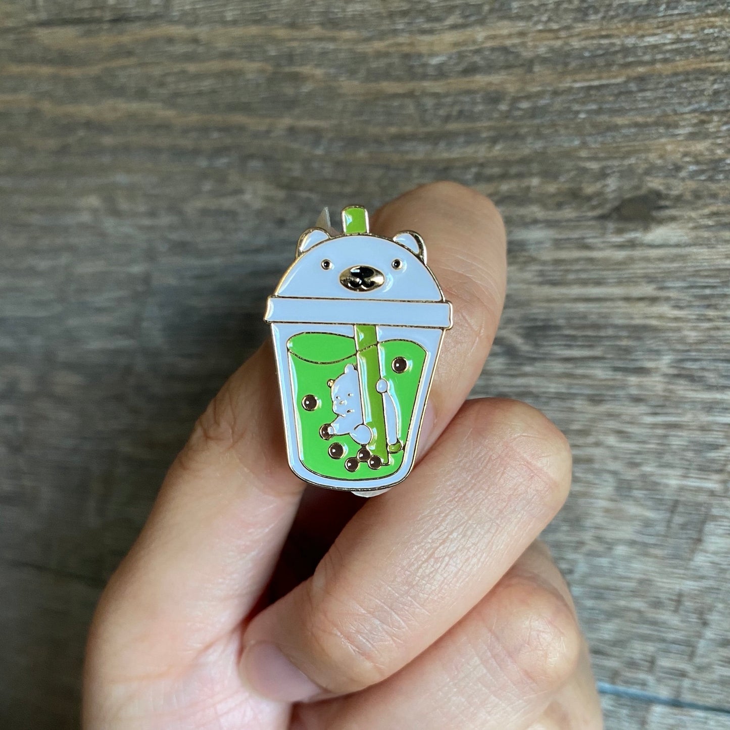 Boba Bear Enamel Pin - thehappypin