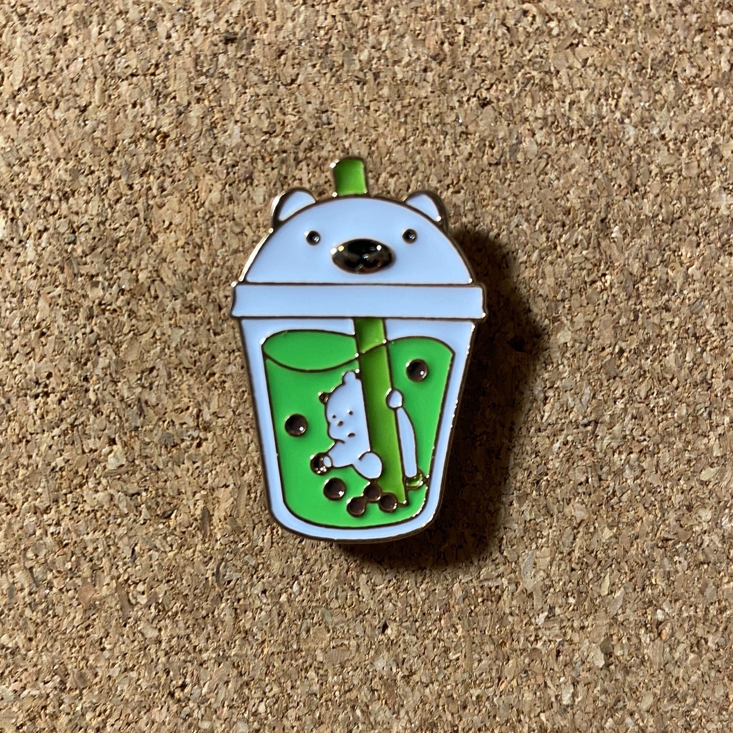 Boba Bear Enamel Pin - thehappypin