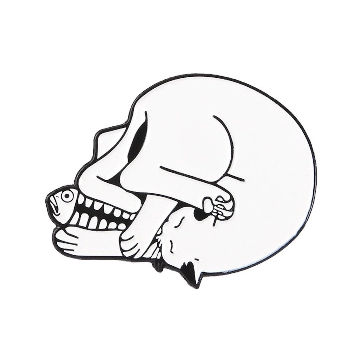 Catacomb the Skull Cat Kitty Enamel Pin - thehappypin