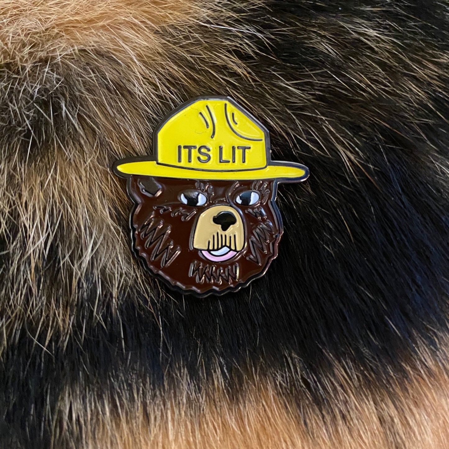 Richard the Bear It's Lit! Enamel Pin - thehappypin