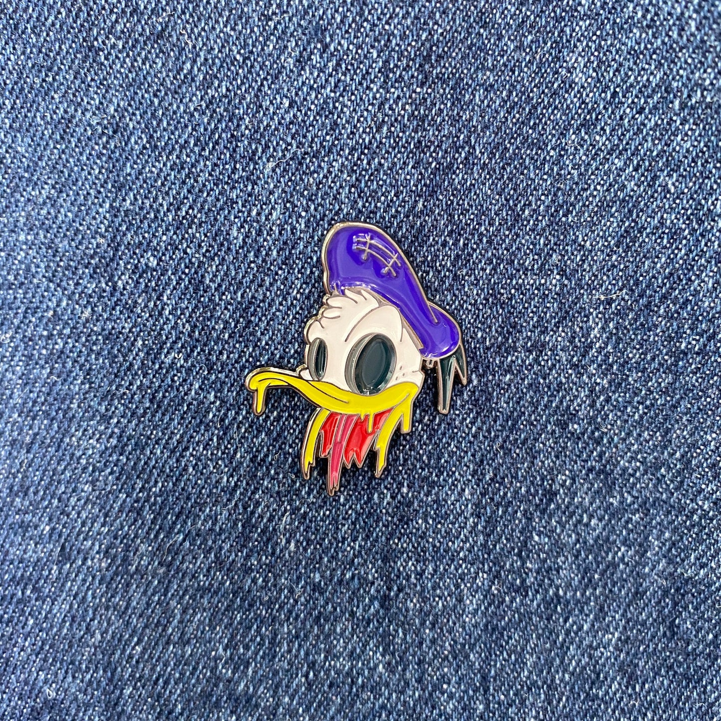 Duckfaced Donald Duck Zombie Apocalypse Enamel Pin - thehappypin