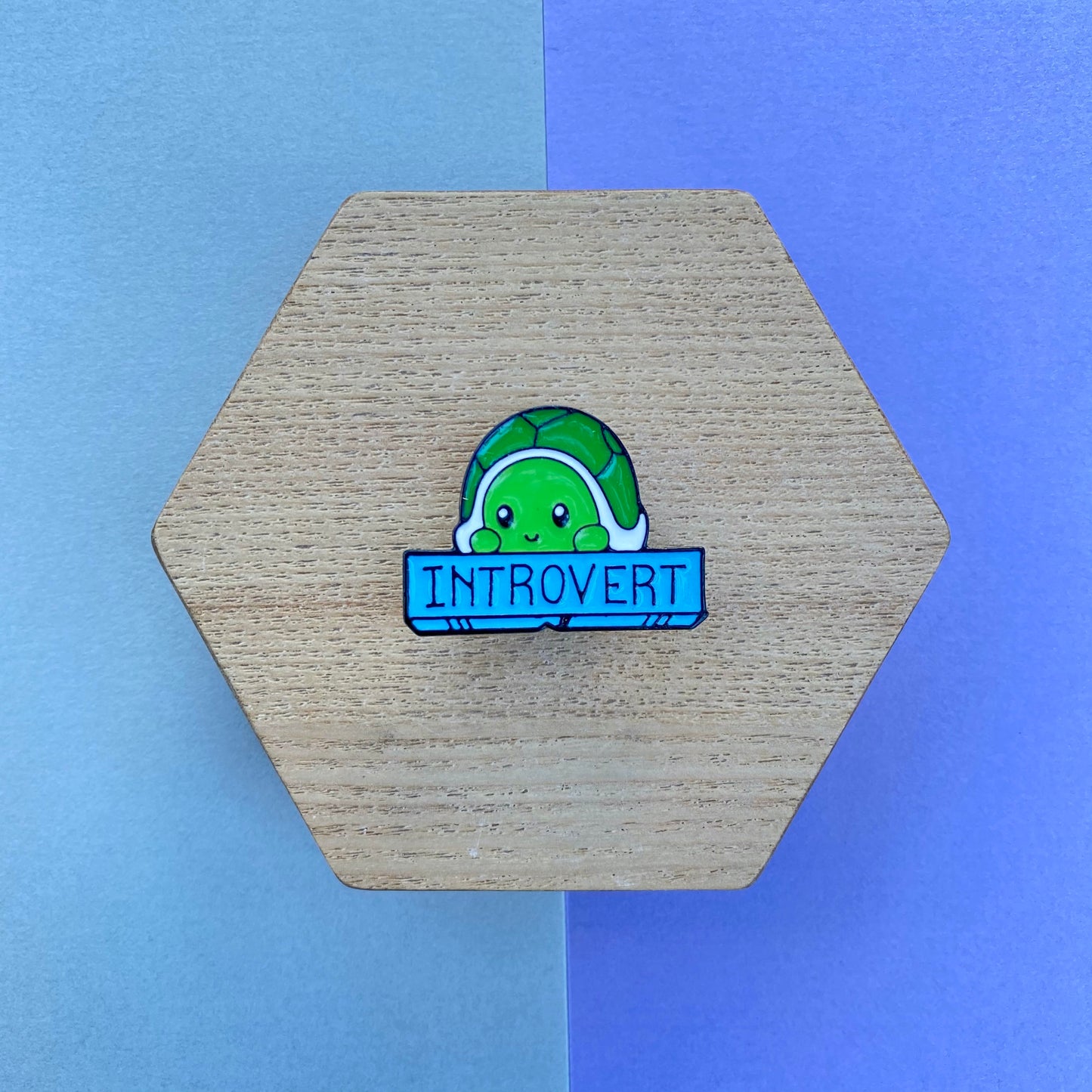 Hank the Introvert Turtle Enamel Pin - thehappypin