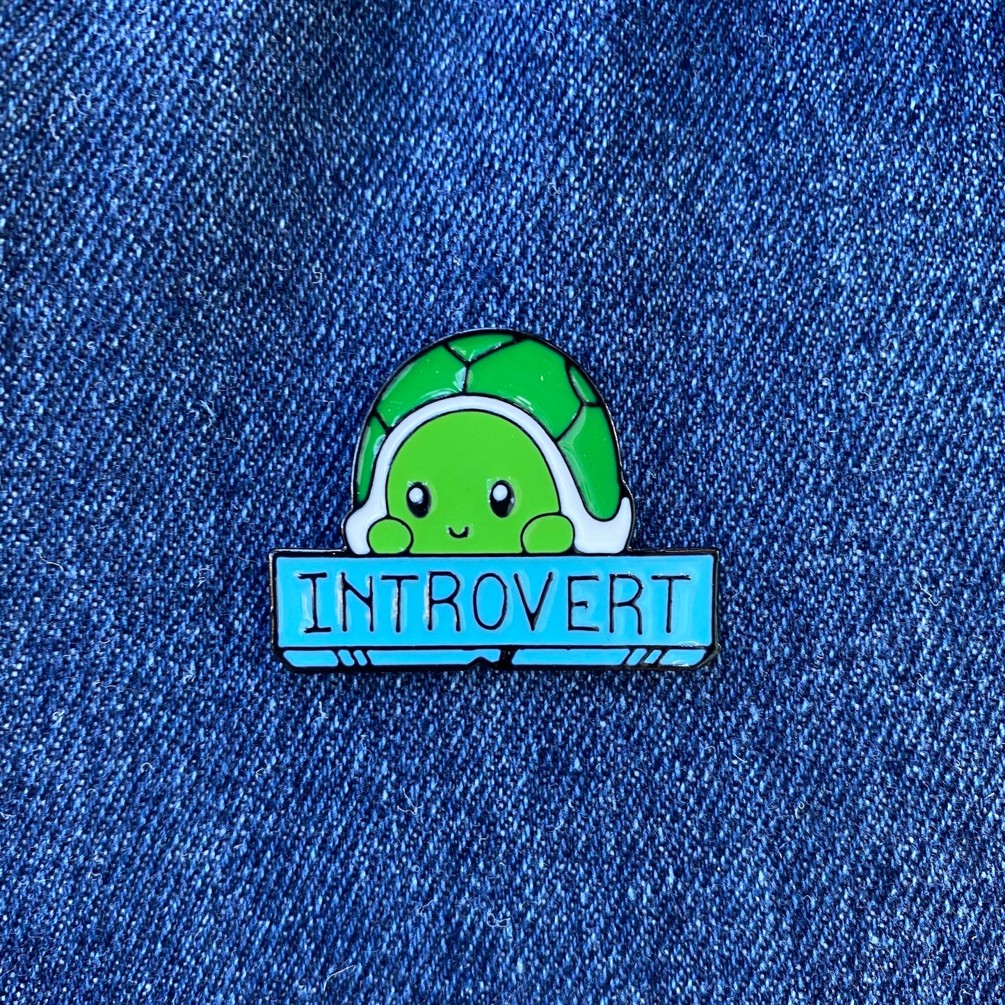 Hank the Introvert Turtle Enamel Pin - thehappypin