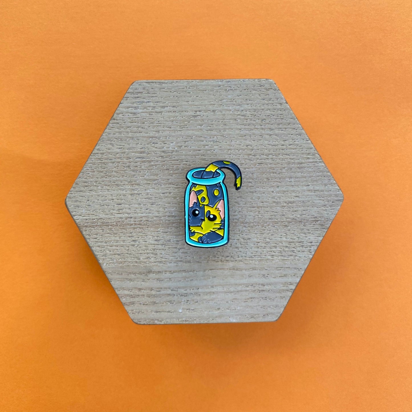 Cat in a Bottle Enamel Pin - thehappypin