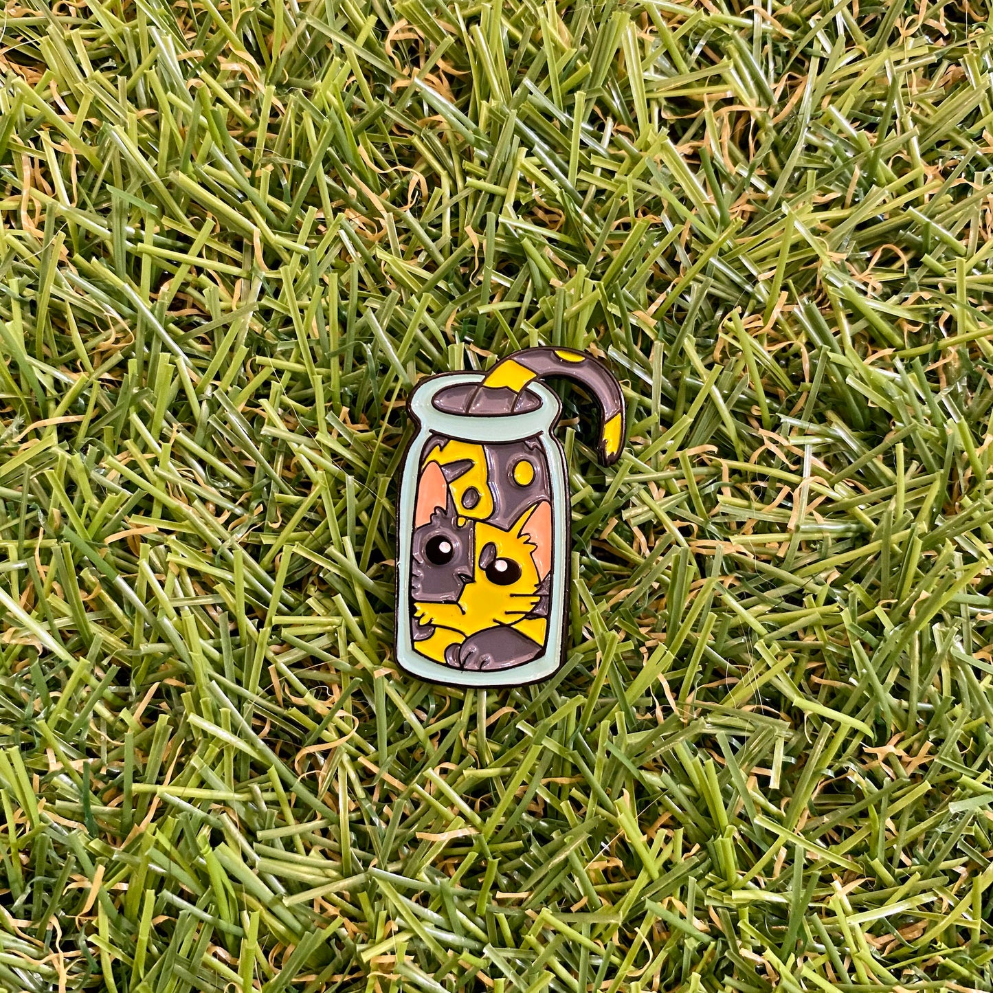 Cat in a Bottle Enamel Pin - thehappypin