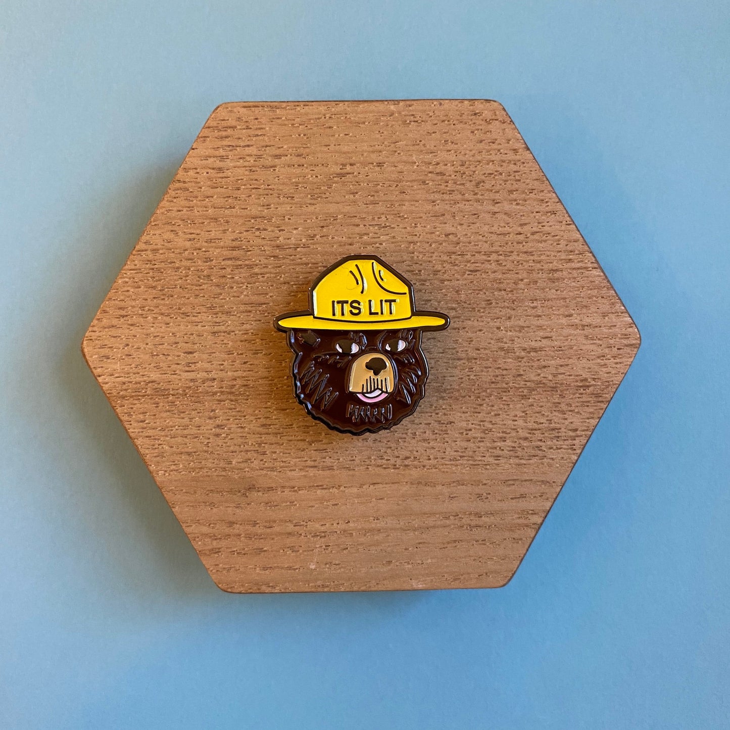 Richard the Bear It's Lit! Enamel Pin - thehappypin