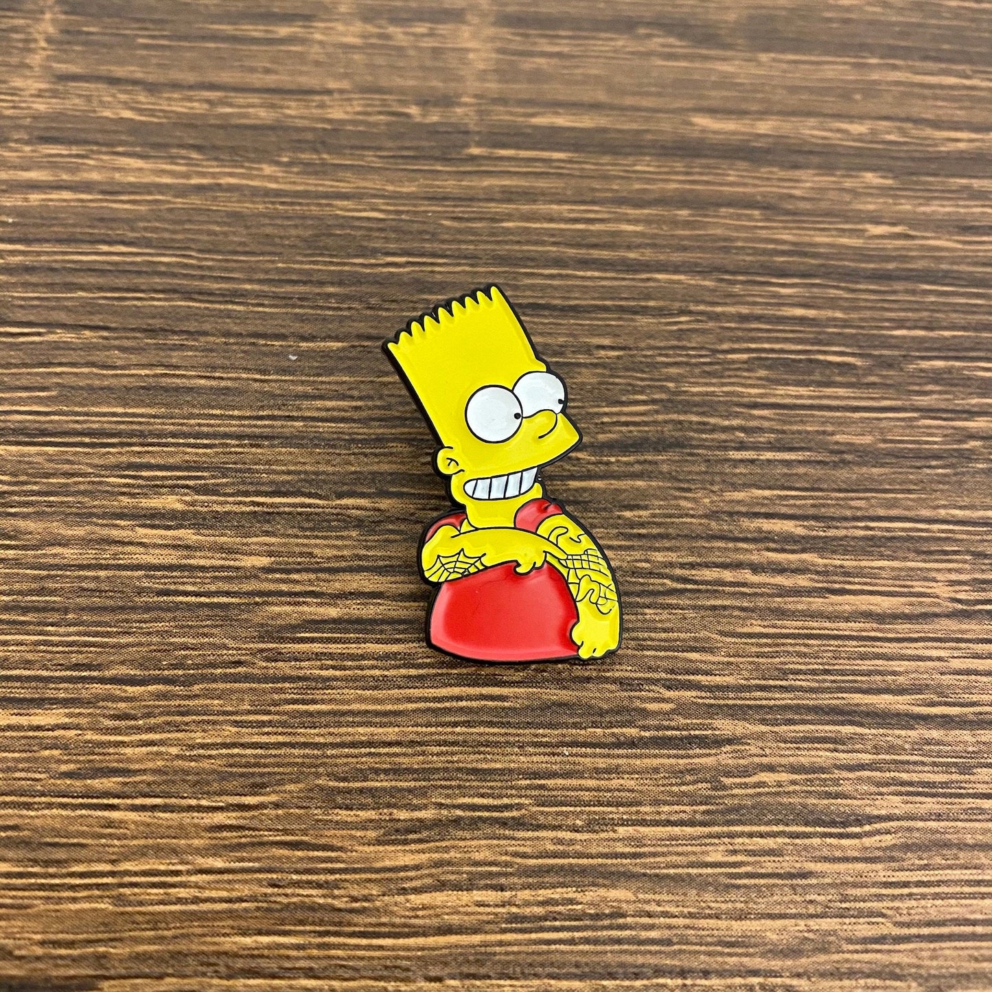 Biker Bart Simpson Enamel Pin - thehappypin