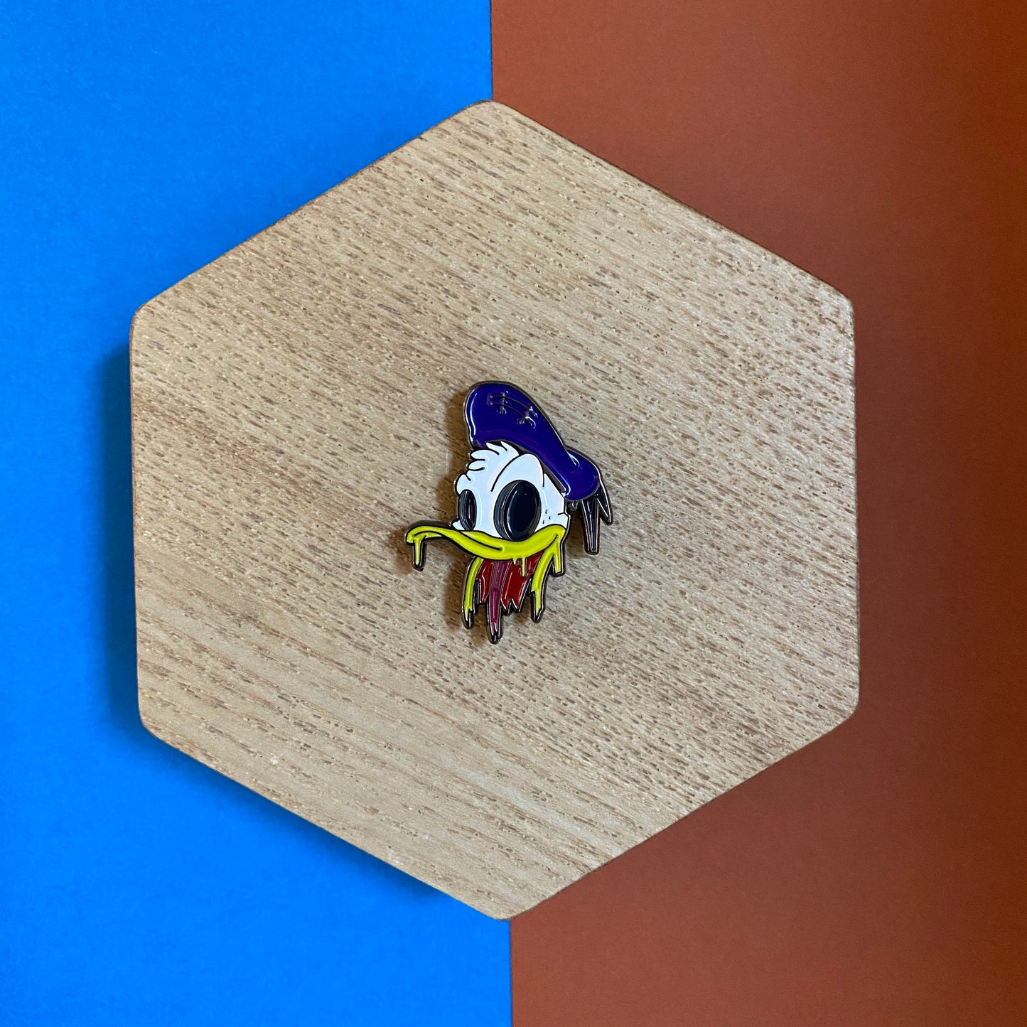 Duckfaced Donald Duck Zombie Apocalypse Enamel Pin - thehappypin