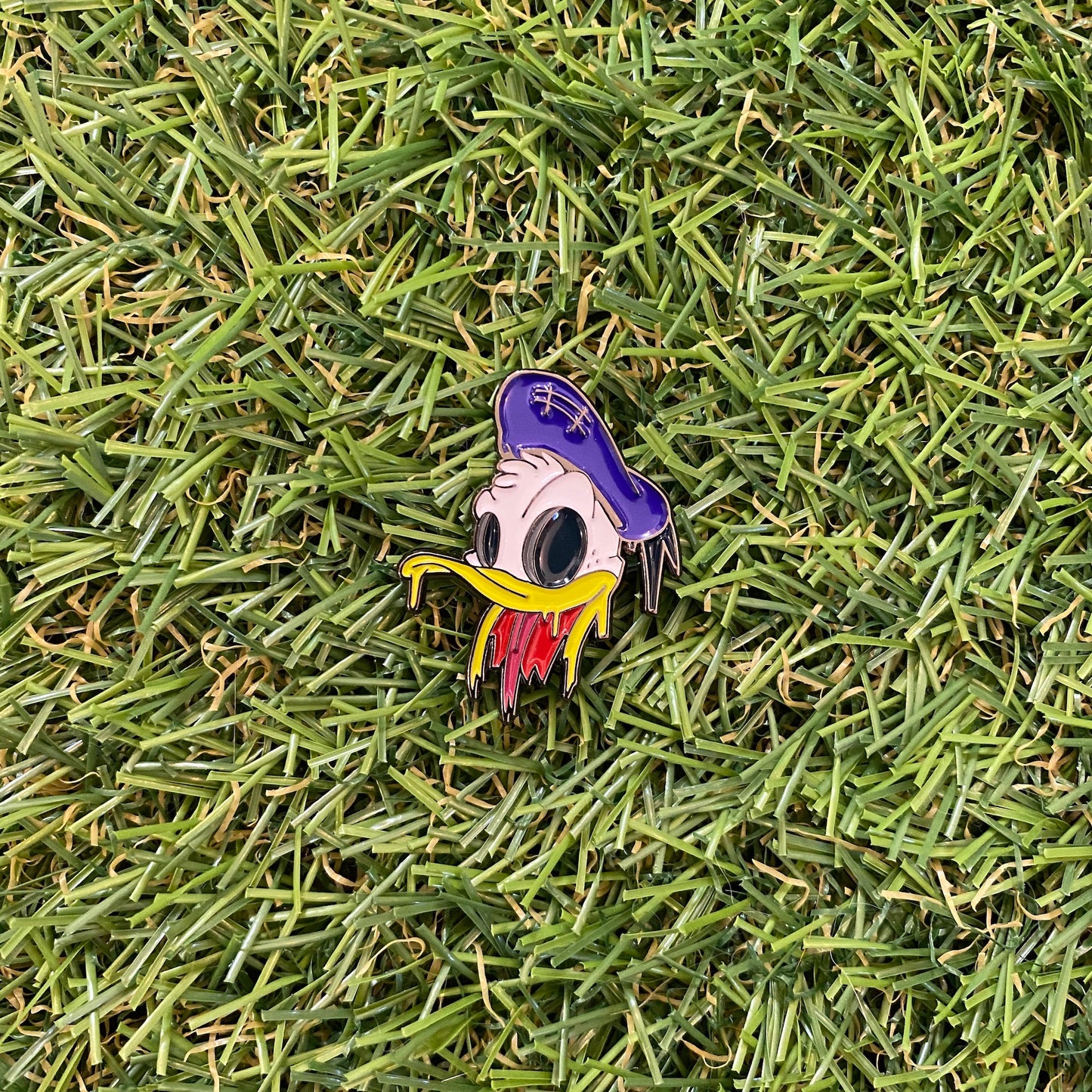 Duckfaced Donald Duck Zombie Apocalypse Enamel Pin - thehappypin