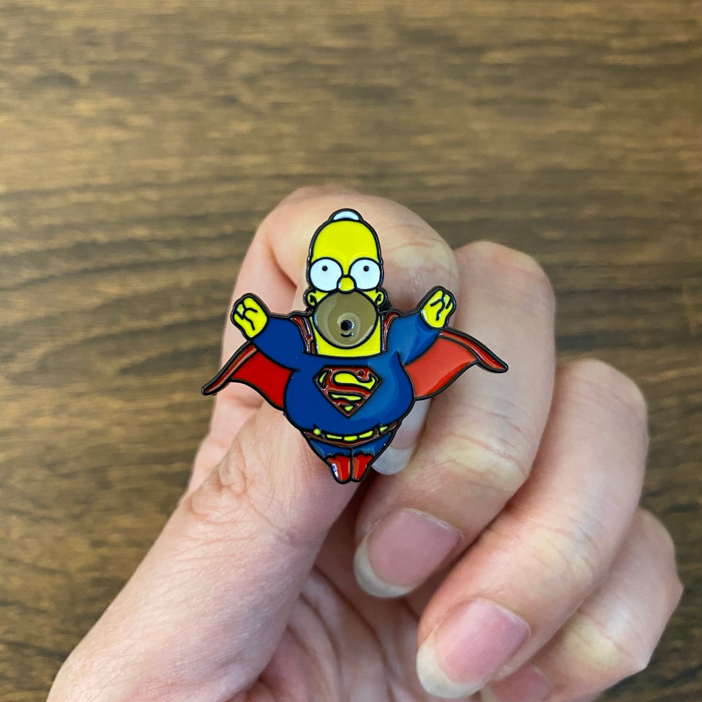 Superhero Homer Enamel Pin - thehappypin