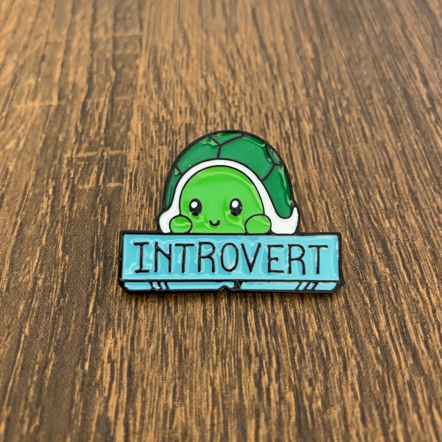 Hank the Introvert Turtle Enamel Pin - thehappypin