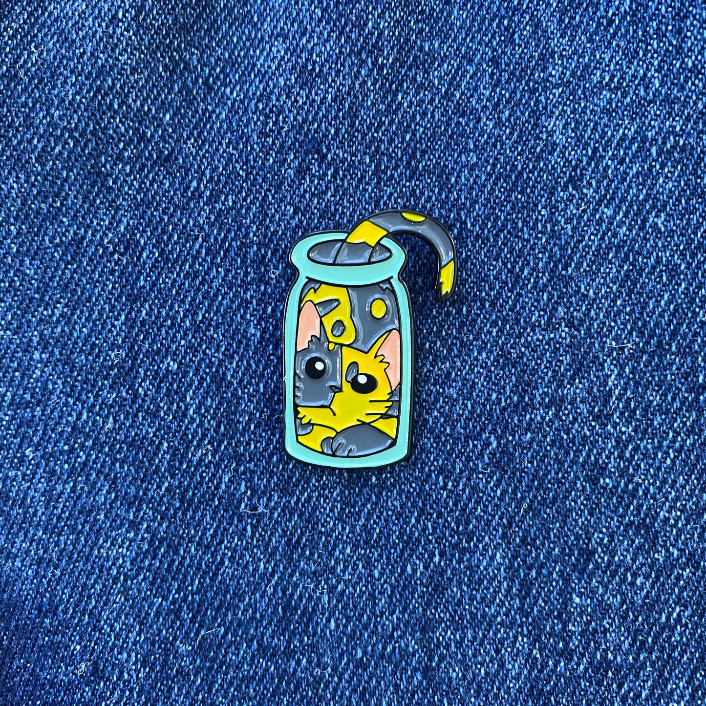 Cat in a Bottle Enamel Pin - thehappypin