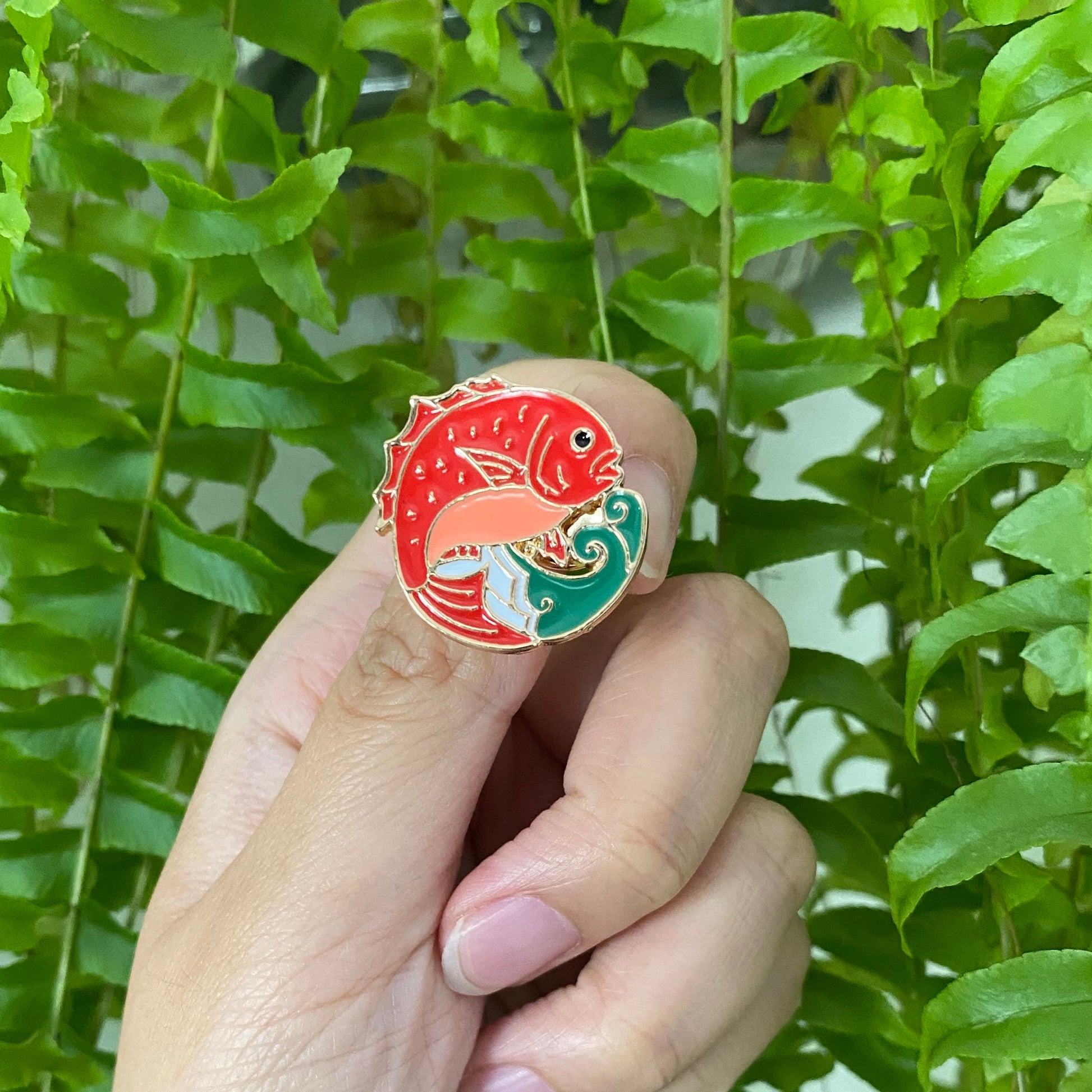 Lucky Red the Koi Fish Enamel Pin - thehappypin