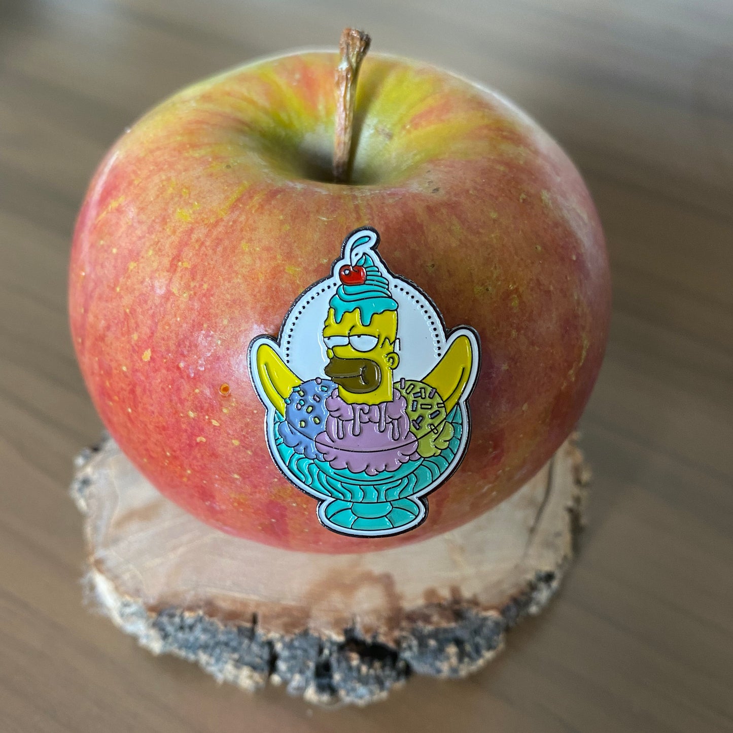 Homer Simpson Sundae Enamel Pin - thehappypin