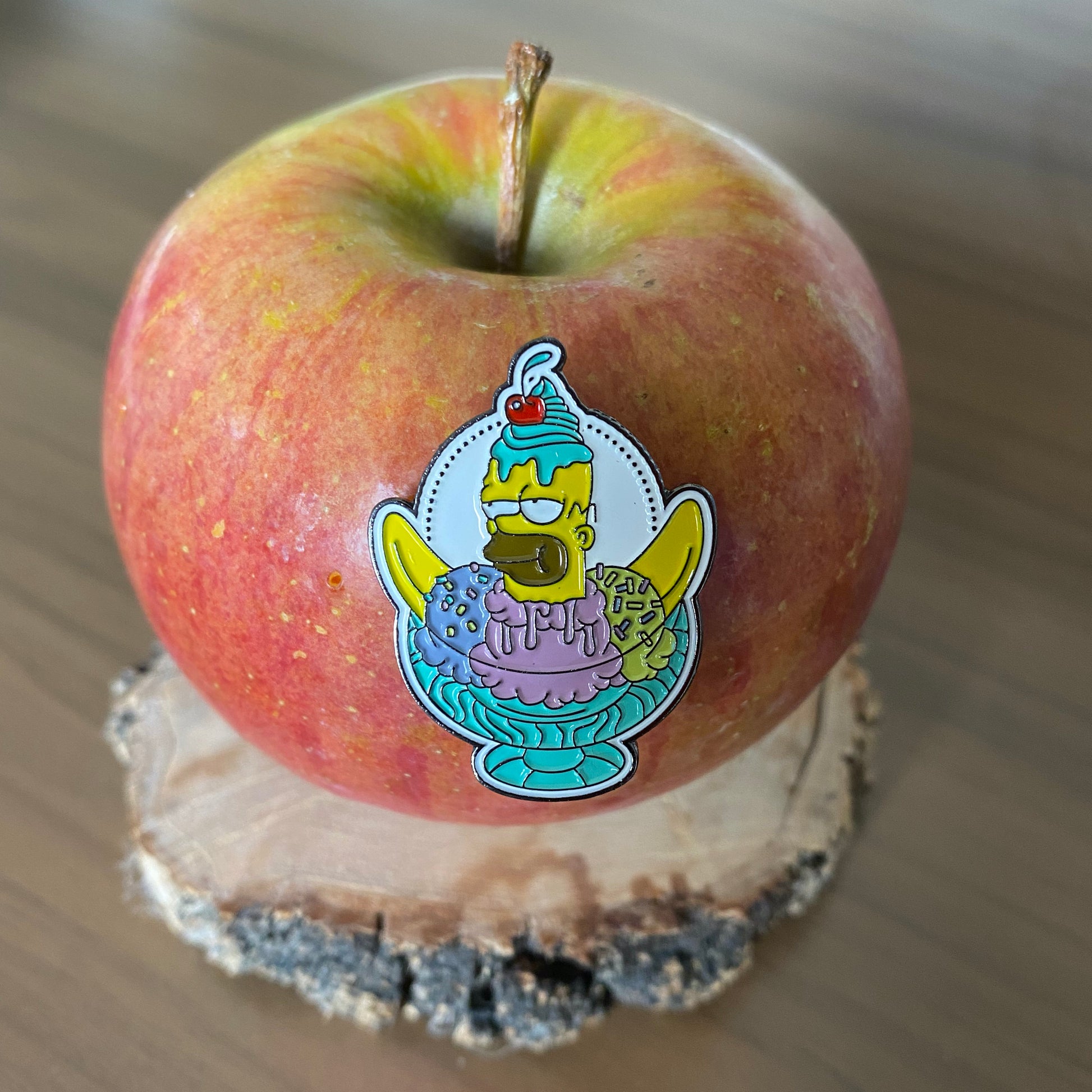 Homer Simpson Sundae Enamel Pin - thehappypin