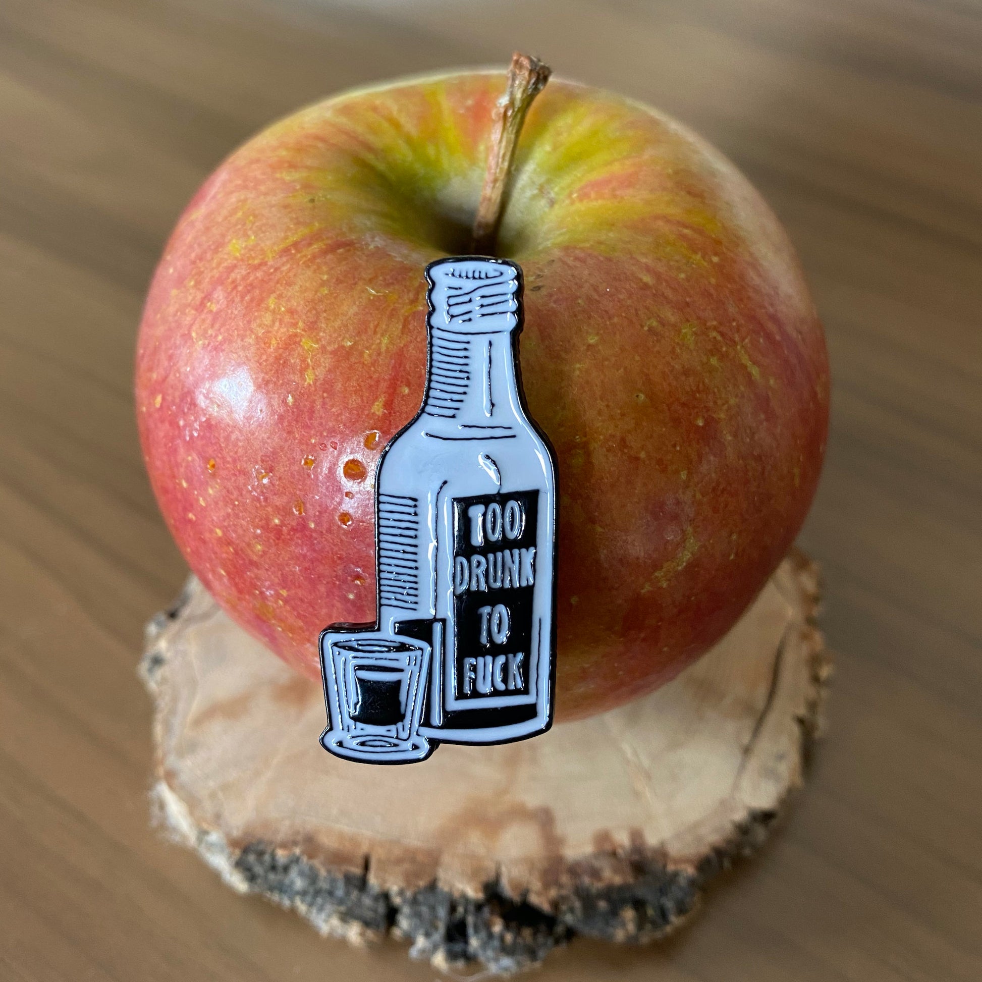 Too Drunk to F*ck Jack Daniels Whiskey Enamel Pin - thehappypin
