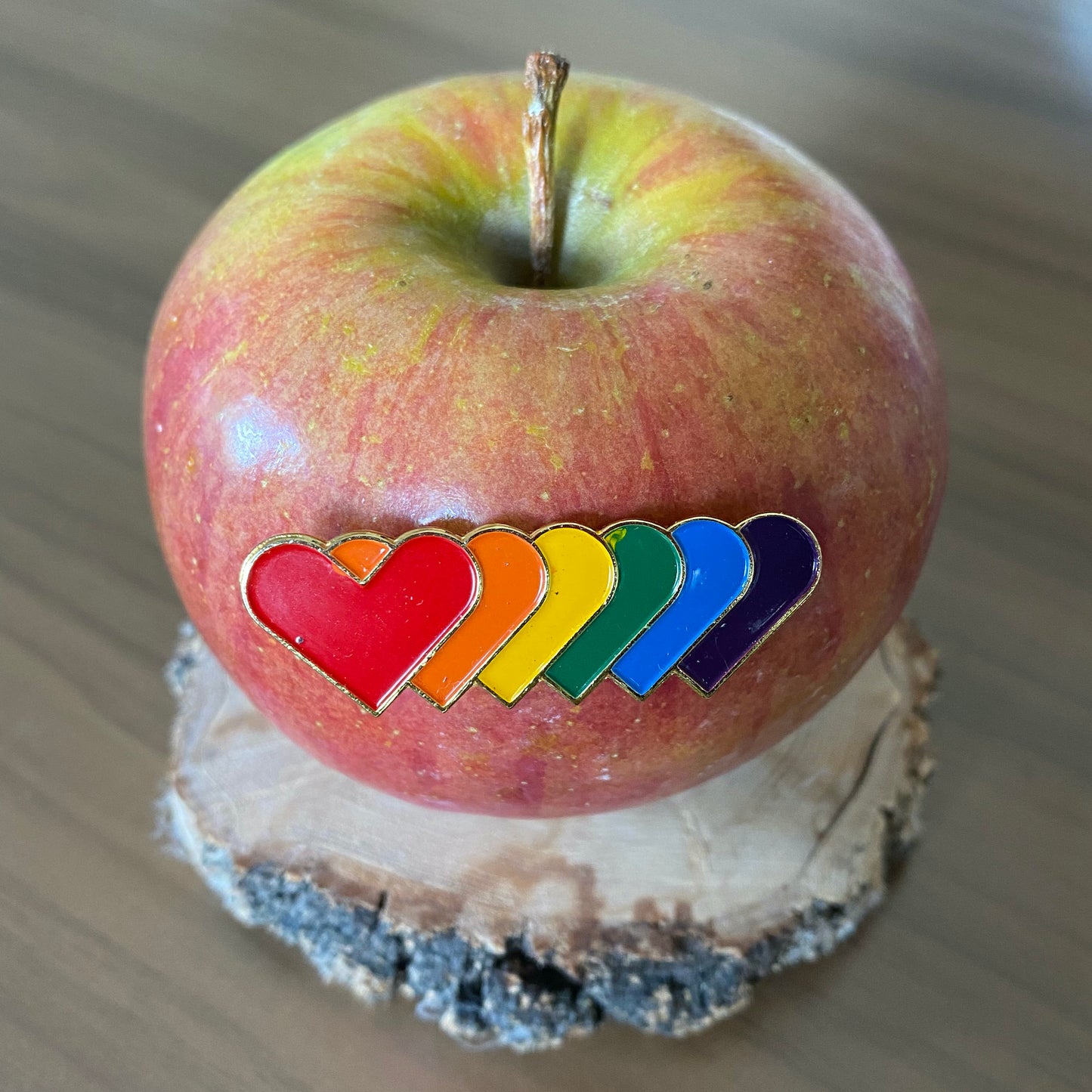Rainbow Hearts LGBTQ Pride Enamel Pin - thehappypin