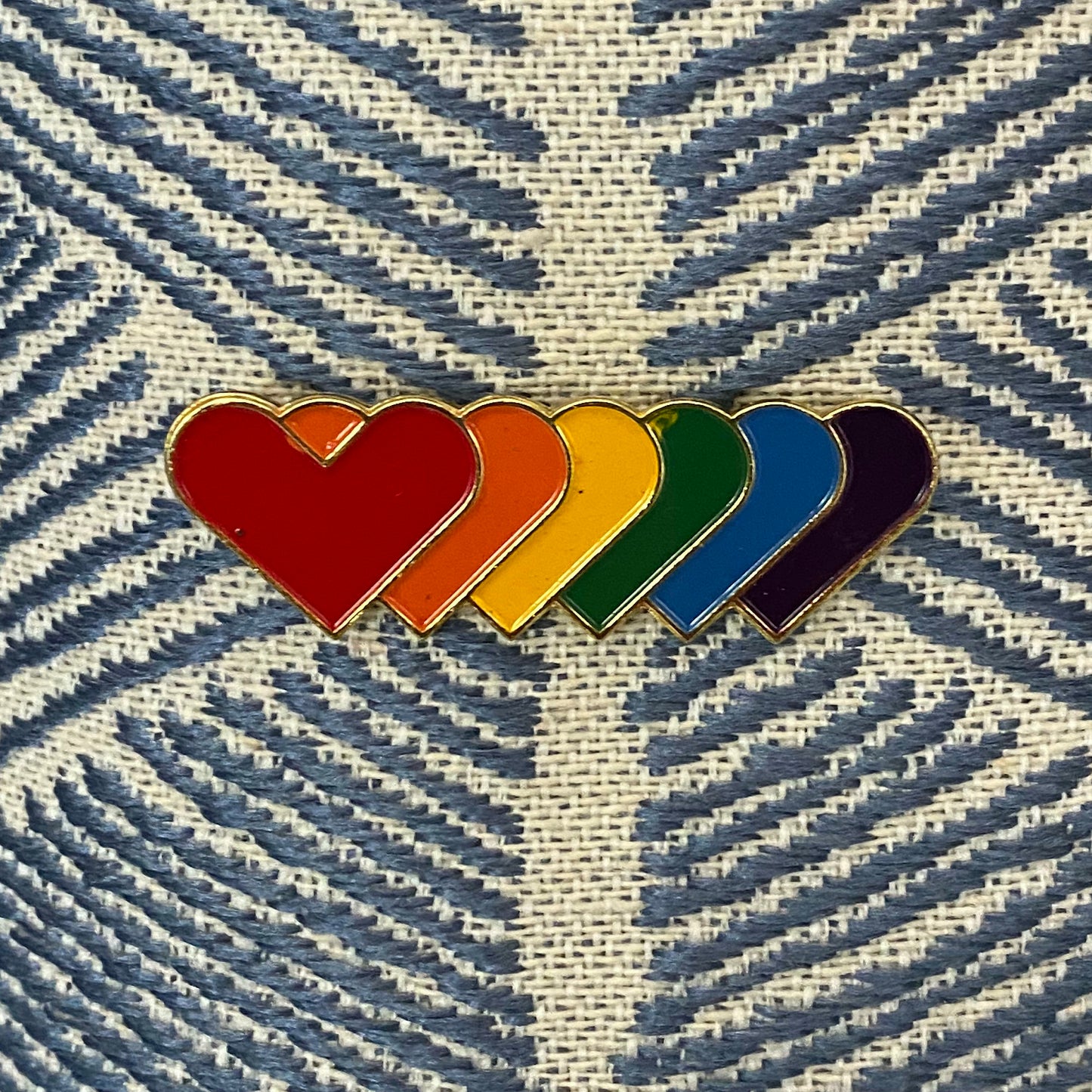 Rainbow Hearts LGBTQ Pride Enamel Pin - thehappypin