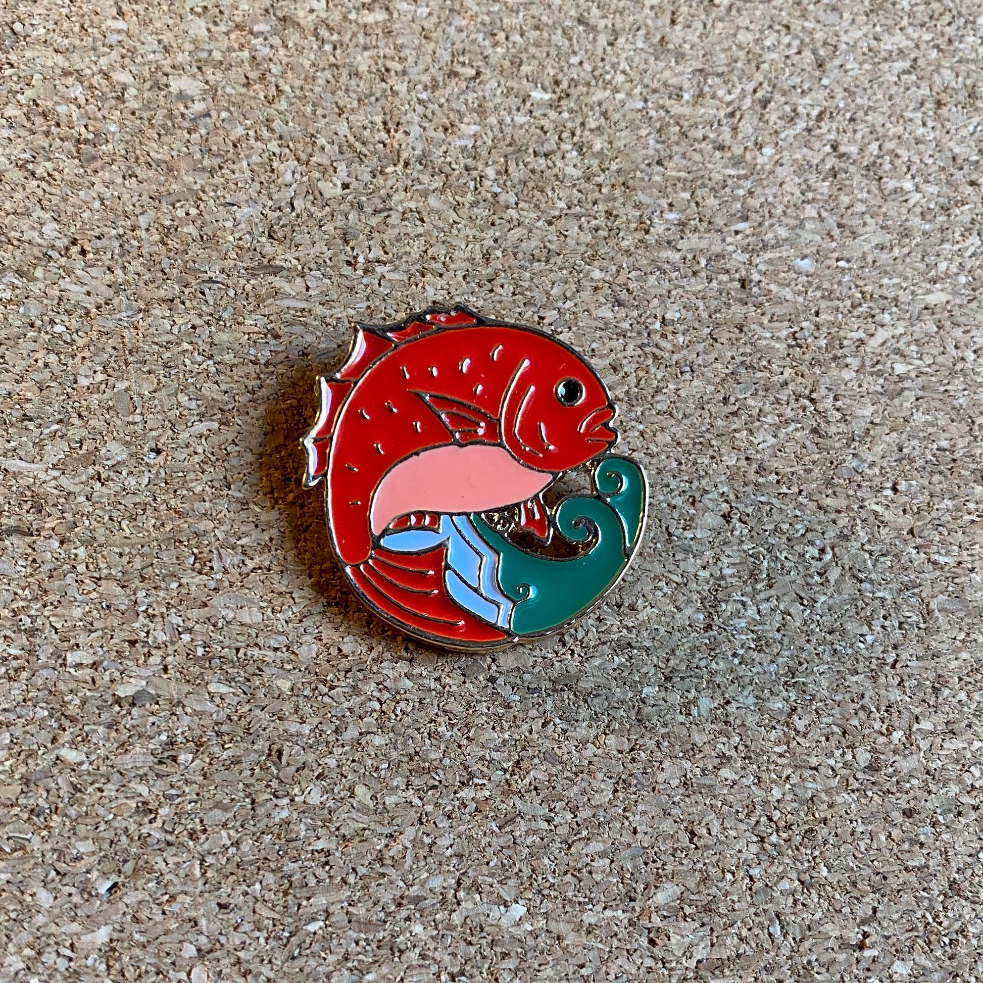 Lucky Red the Koi Fish Enamel Pin - thehappypin
