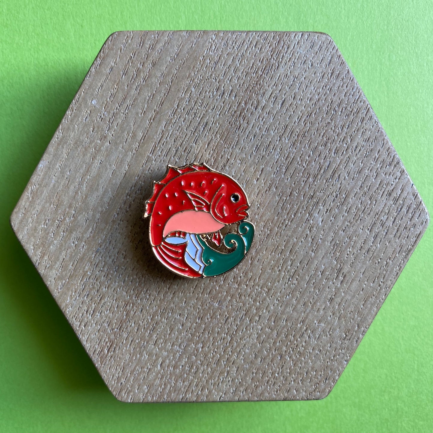 Lucky Red the Koi Fish Enamel Pin - thehappypin