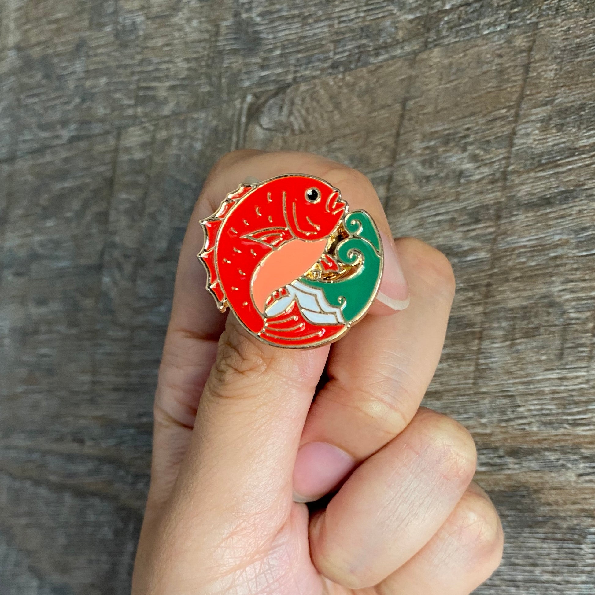 Lucky Red the Koi Fish Enamel Pin - thehappypin