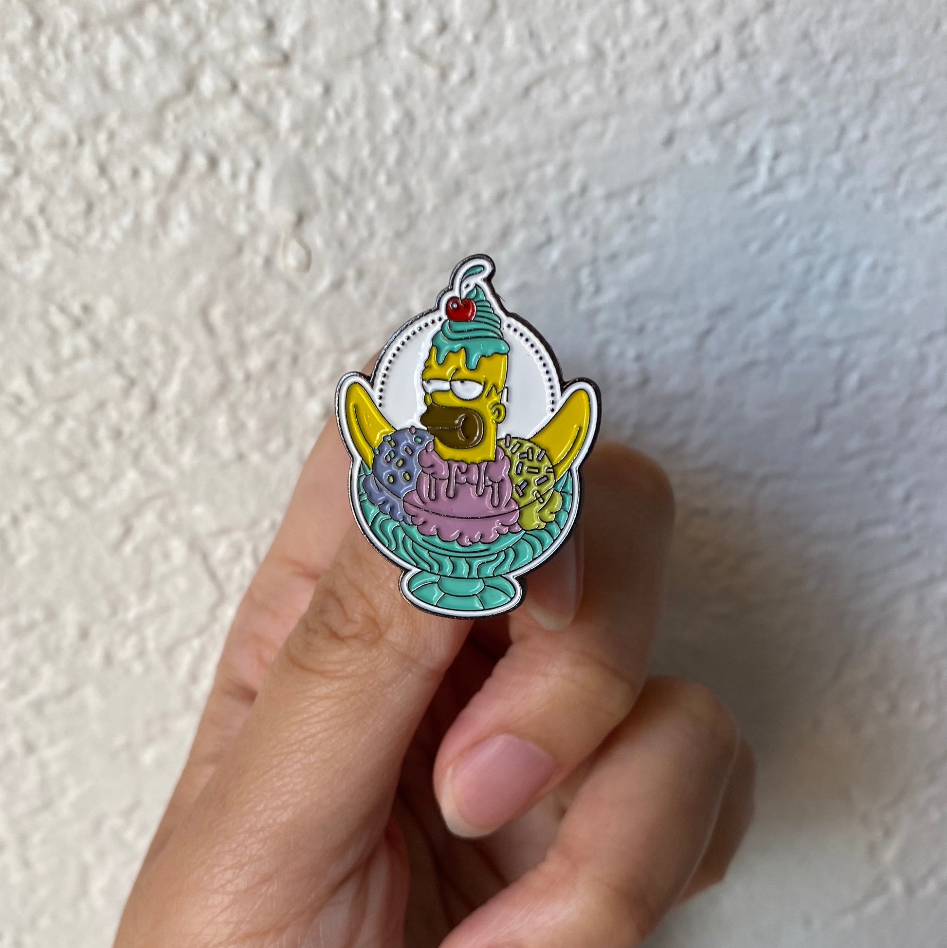 Homer Simpson Sundae Enamel Pin - thehappypin