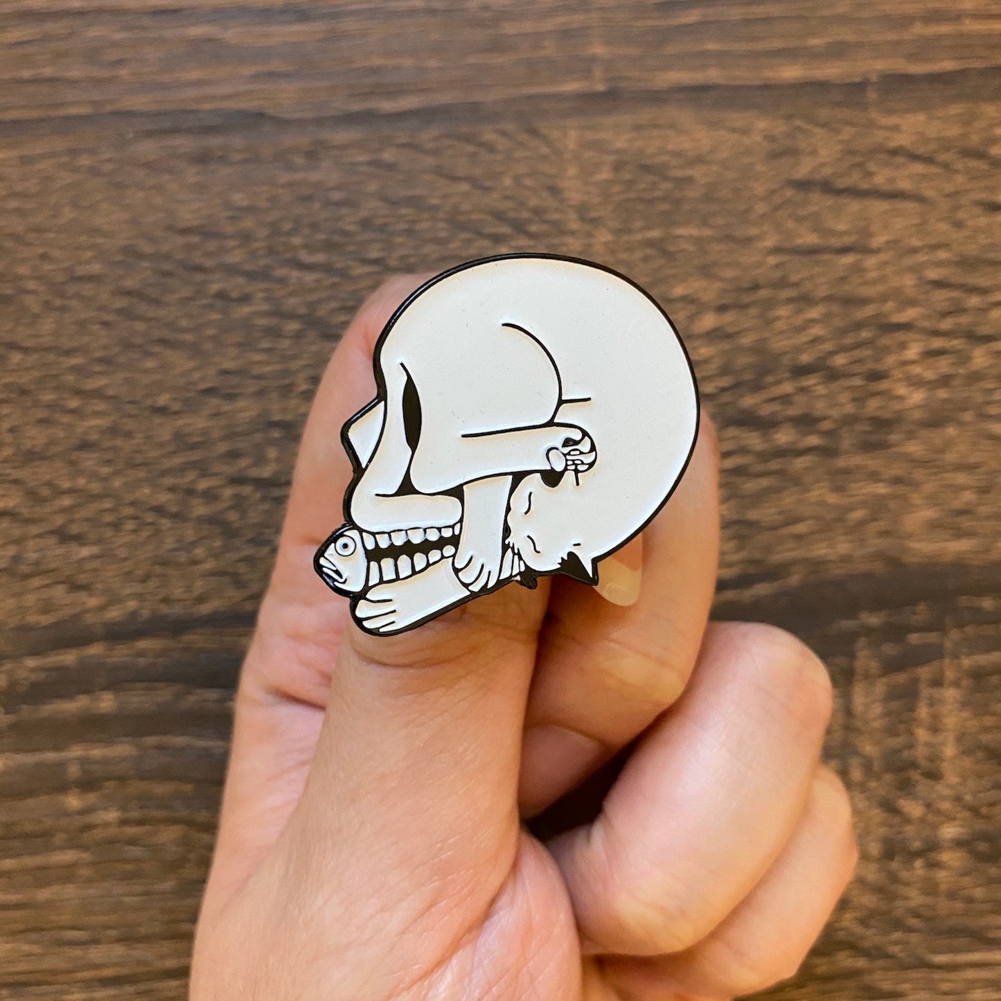 Catacomb the Skull Cat Kitty Enamel Pin - thehappypin