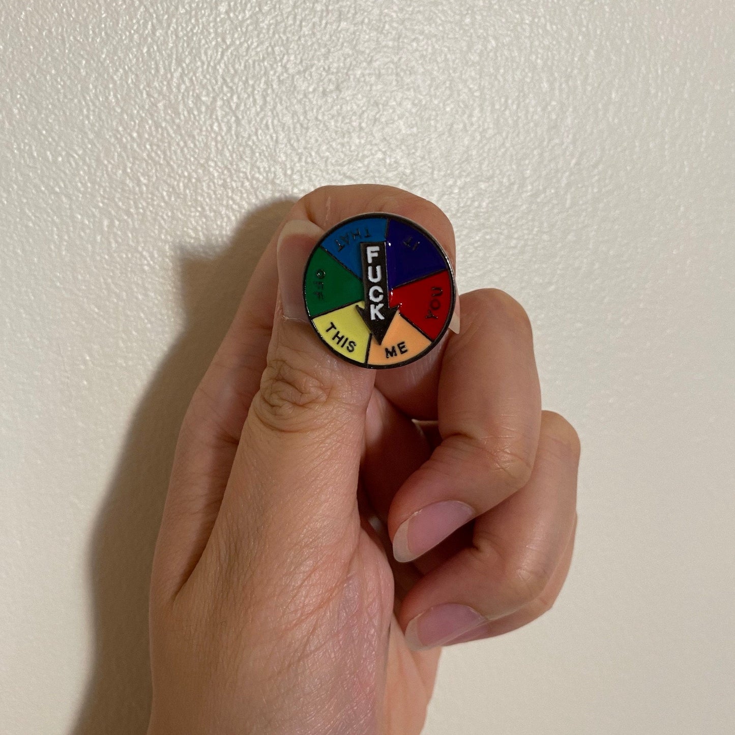 F*** You? No… F*** Me Love Wins LGBTQ Pride Rainbow Enamel Pin - thehappypin