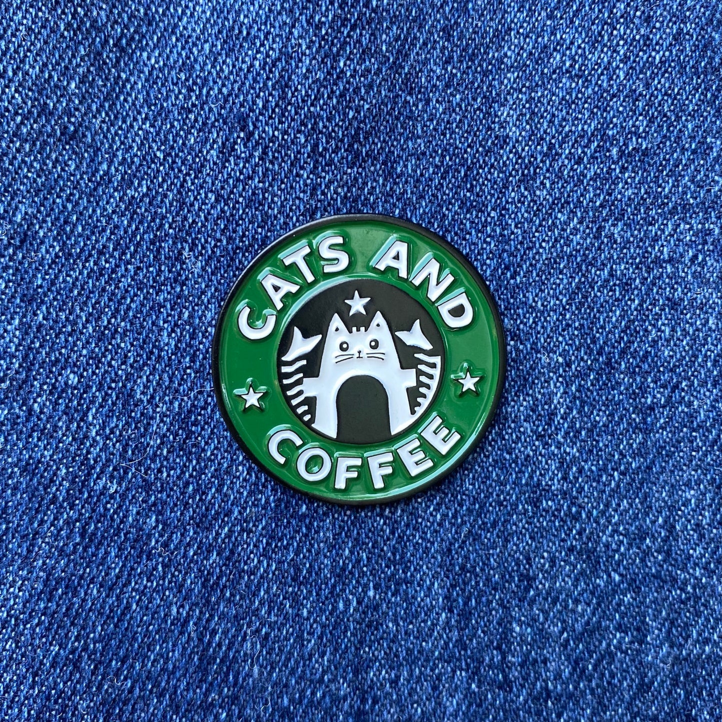 Starcats Cats and Coffee Enamel Pin - thehappypin