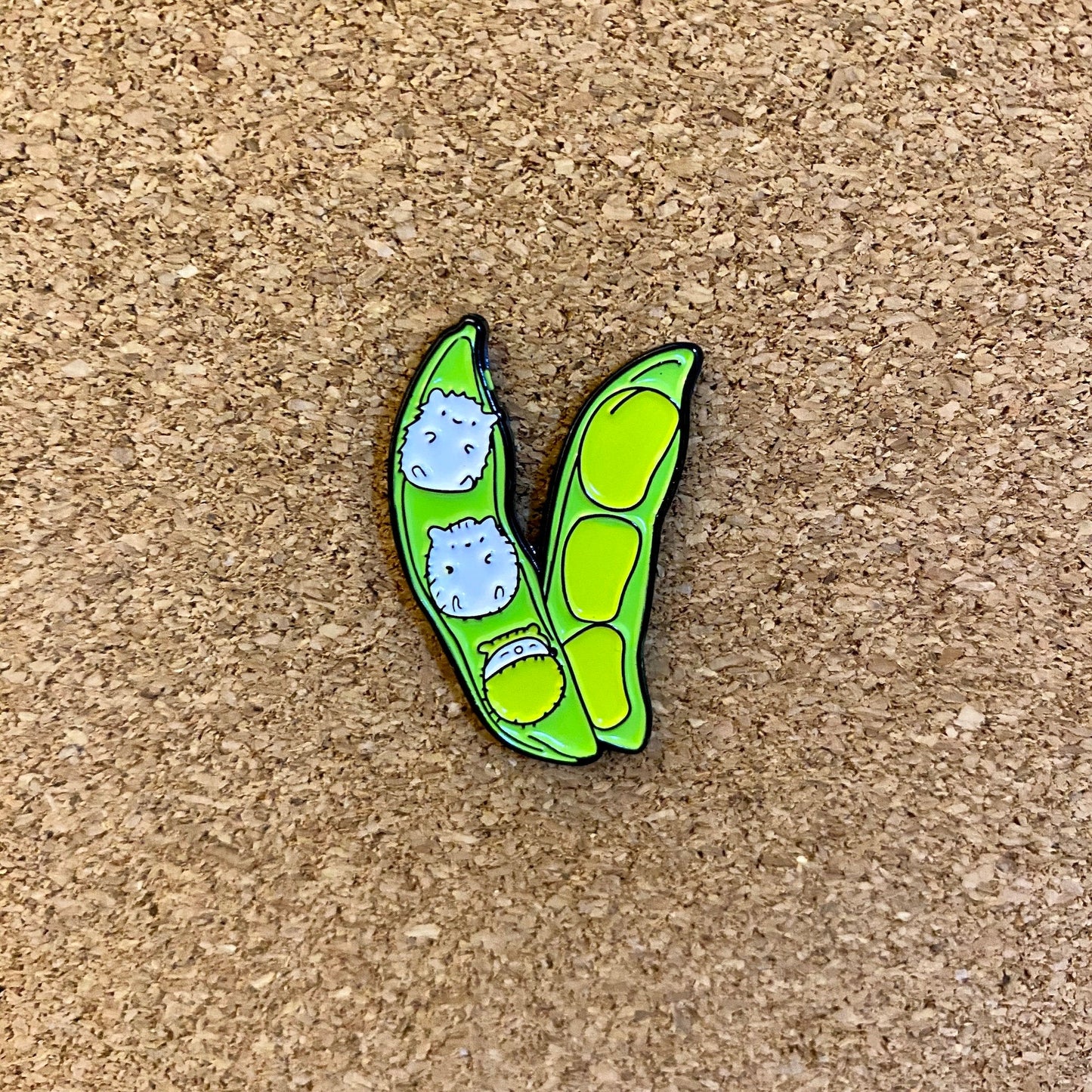 Three Super Tiny Kittens Stuck in a Pea Pod Enamel Pin - thehappypin