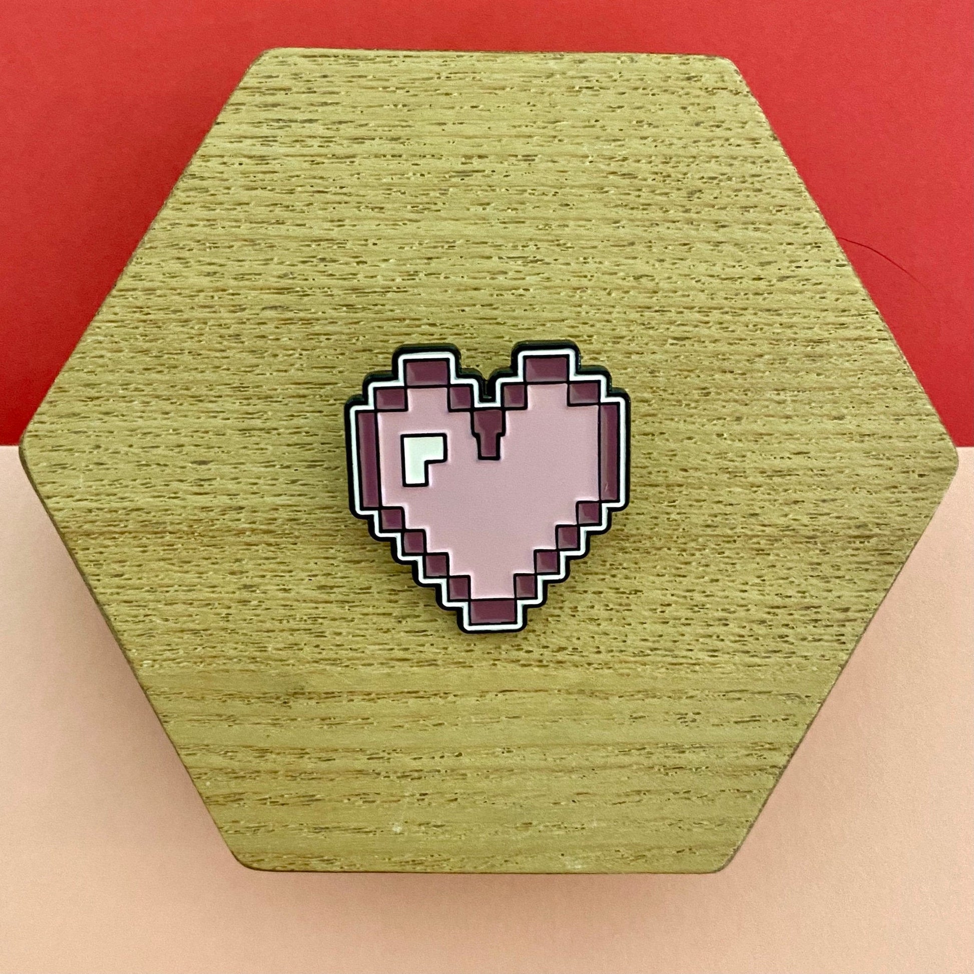 Pixel Heart Gamer Enamel Pin - thehappypin