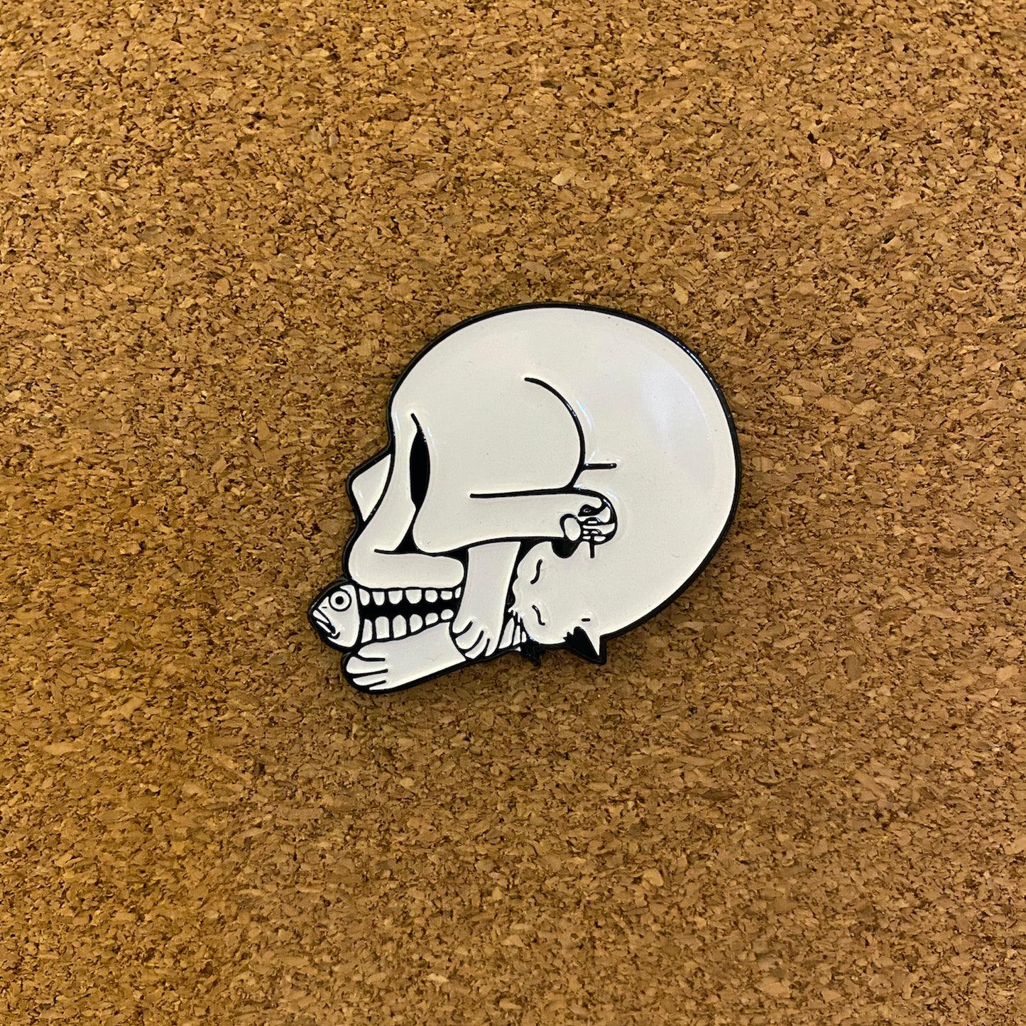 Catacomb the Skull Cat Kitty Enamel Pin - thehappypin