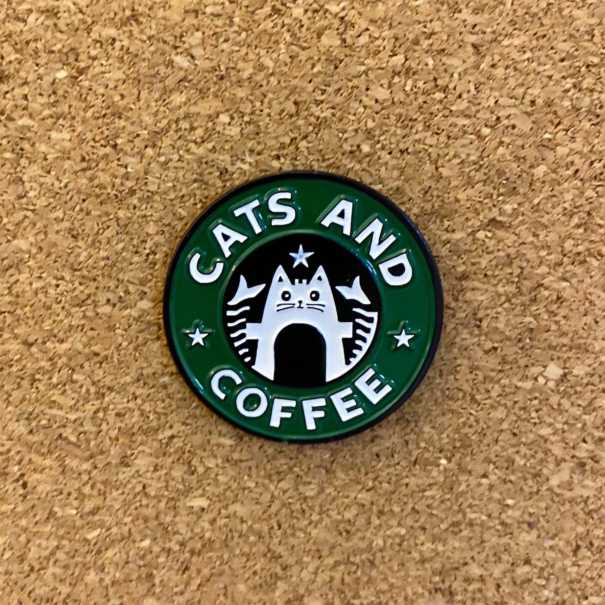 Starcats Cats and Coffee Enamel Pin - thehappypin