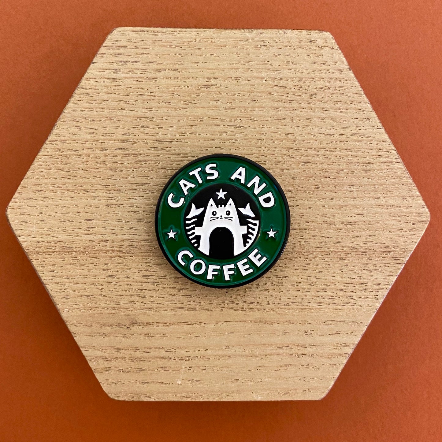 Starcats Cats and Coffee Enamel Pin - thehappypin