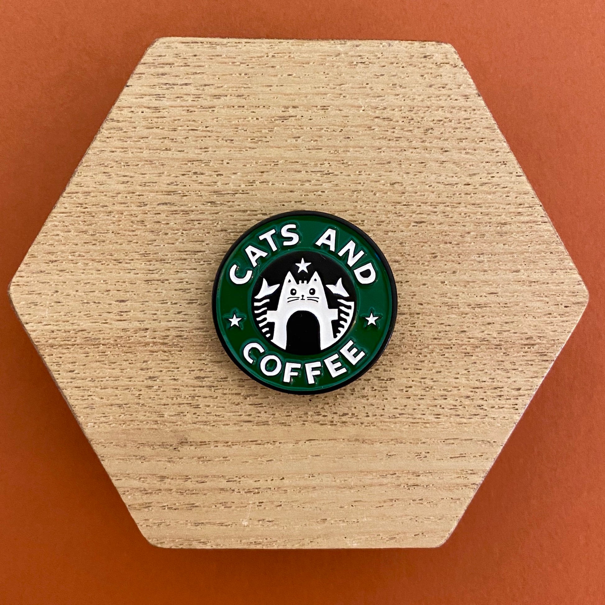 Starcats Cats and Coffee Enamel Pin - thehappypin