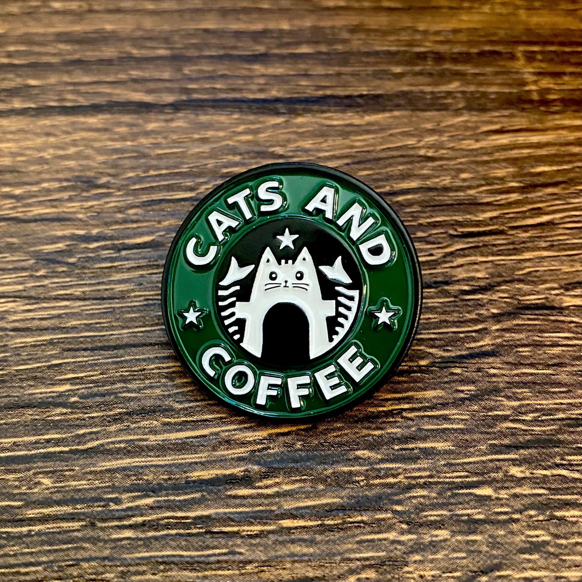 Starcats Cats and Coffee Enamel Pin - thehappypin