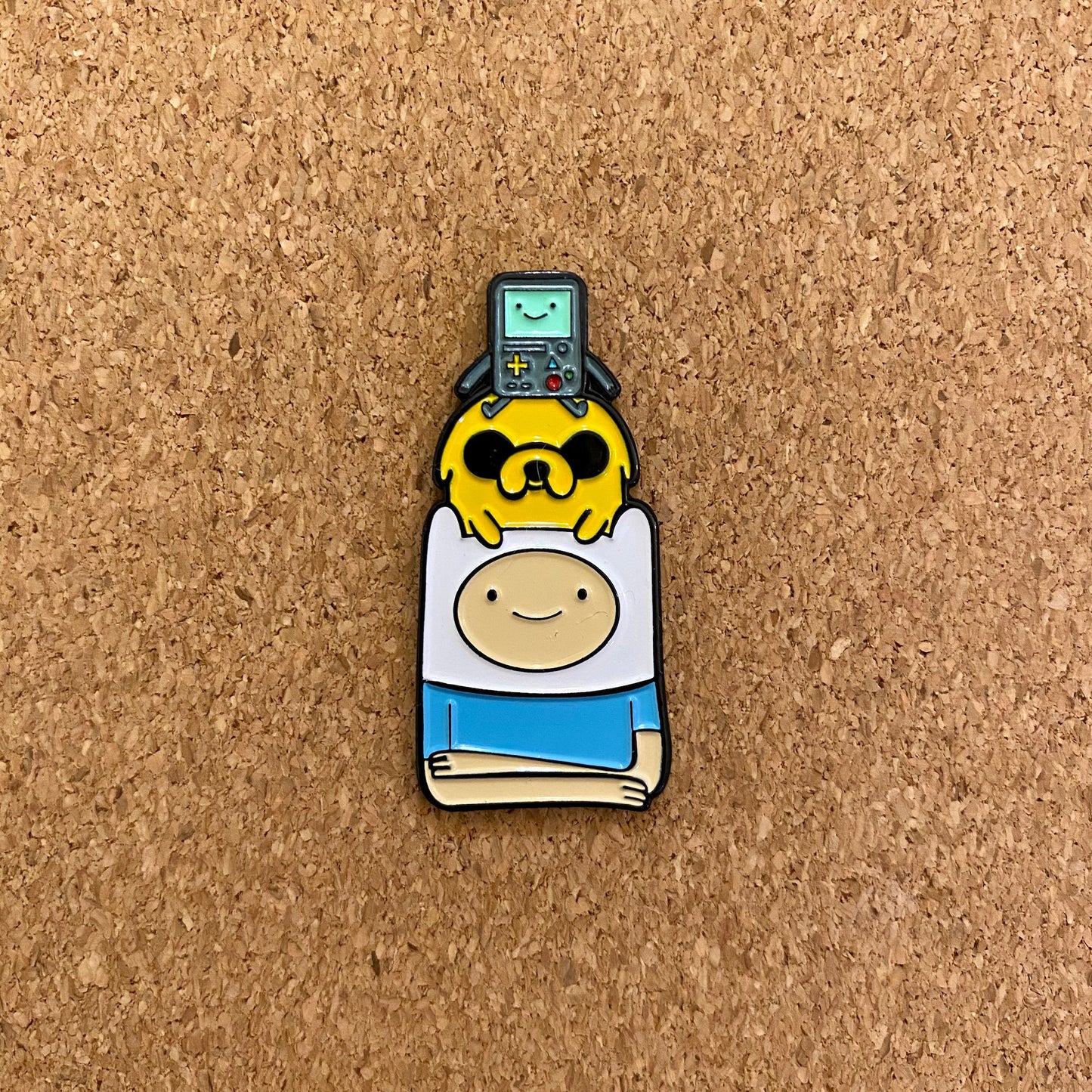 Adventure Time with Finn the Human, Jake the Dog, and BMO Enamel Pin - thehappypin