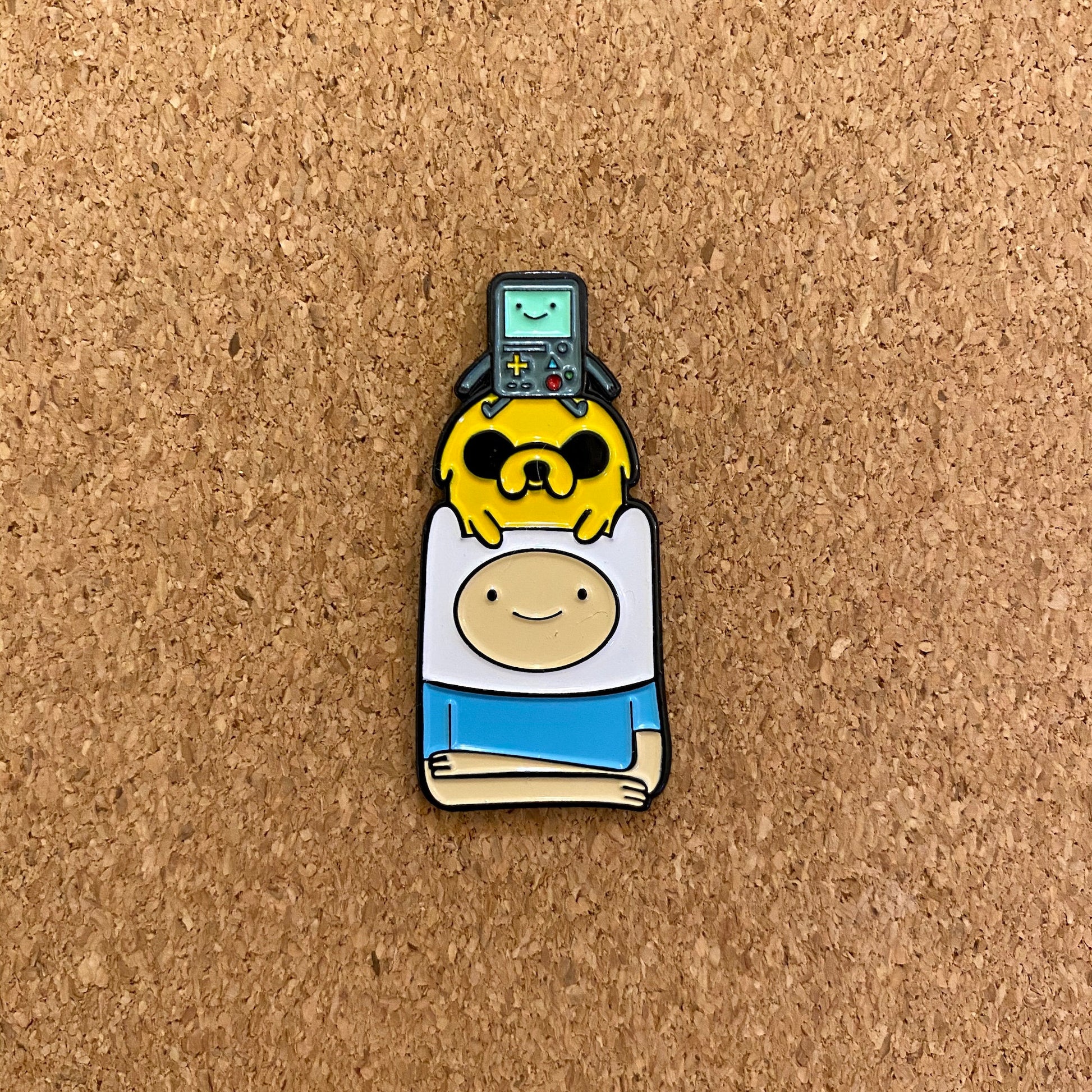 Adventure Time with Finn the Human, Jake the Dog, and BMO Enamel Pin - thehappypin