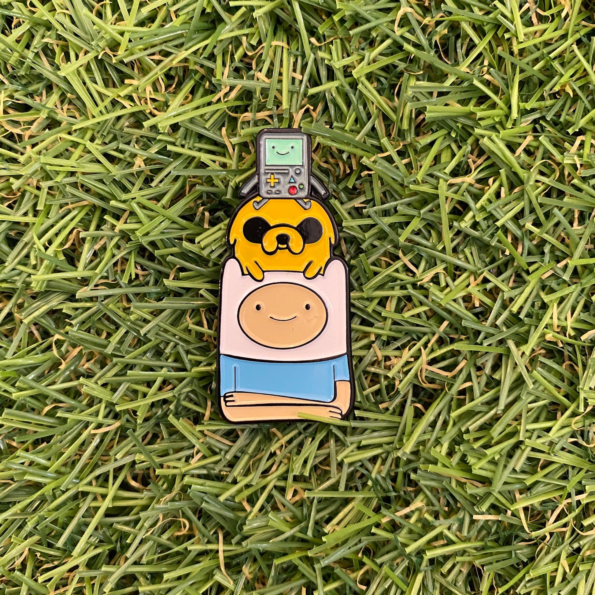 Adventure Time with Finn the Human, Jake the Dog, and BMO Enamel Pin - thehappypin