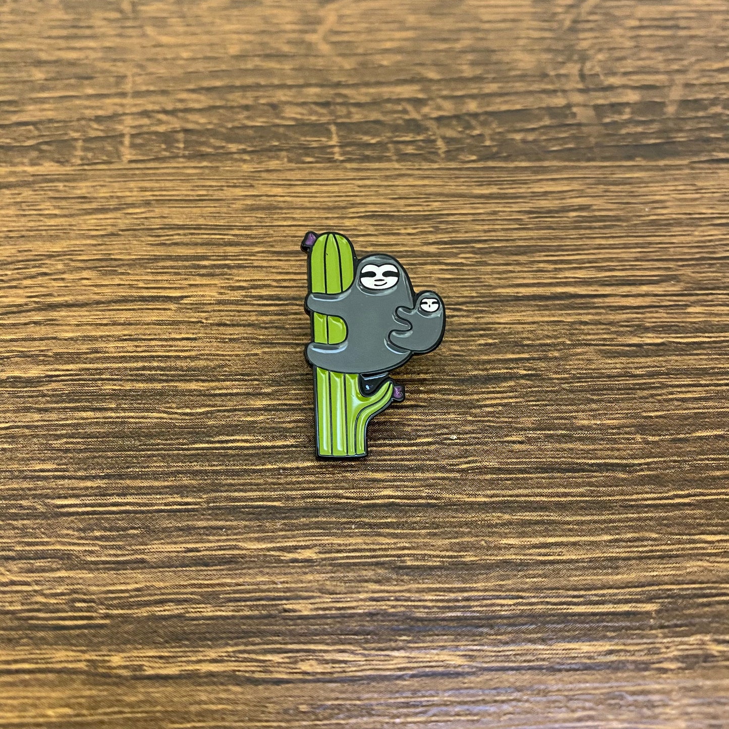 Sally the Sloth and her Little Baby Sloth Enamel Pin - thehappypin