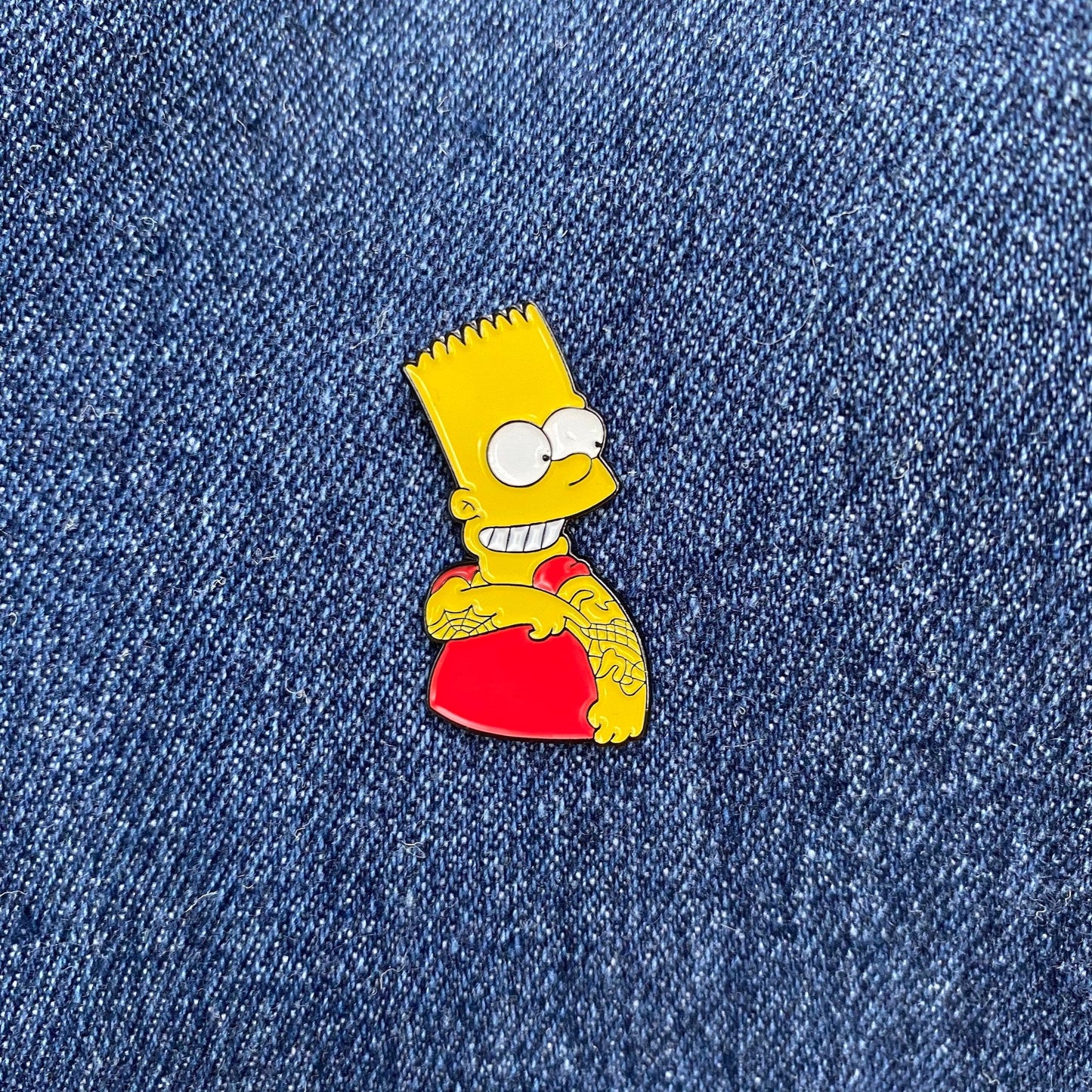 Biker Bart Simpson Enamel Pin - thehappypin