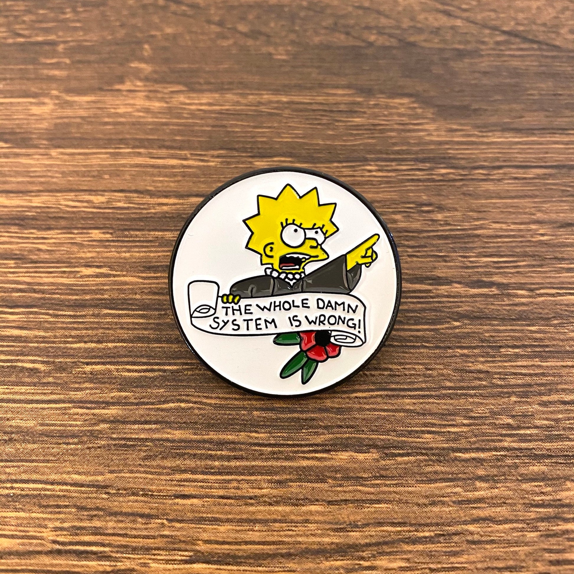 Justice Lisa Scalia Simpson Enamel Pin - thehappypin