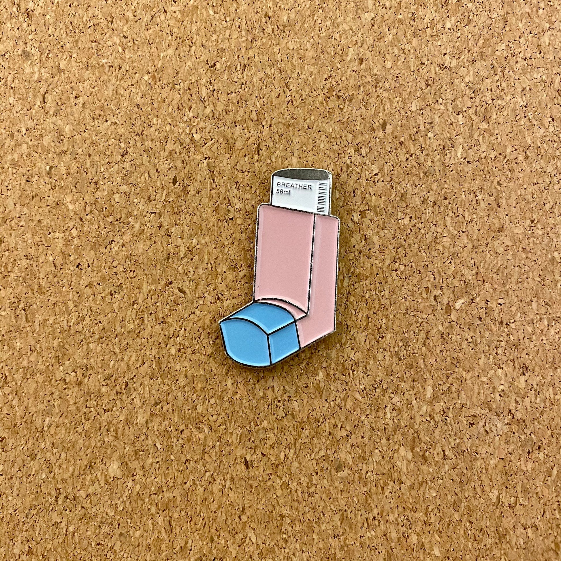 Asthma Inhaler Enamel Pin - thehappypin