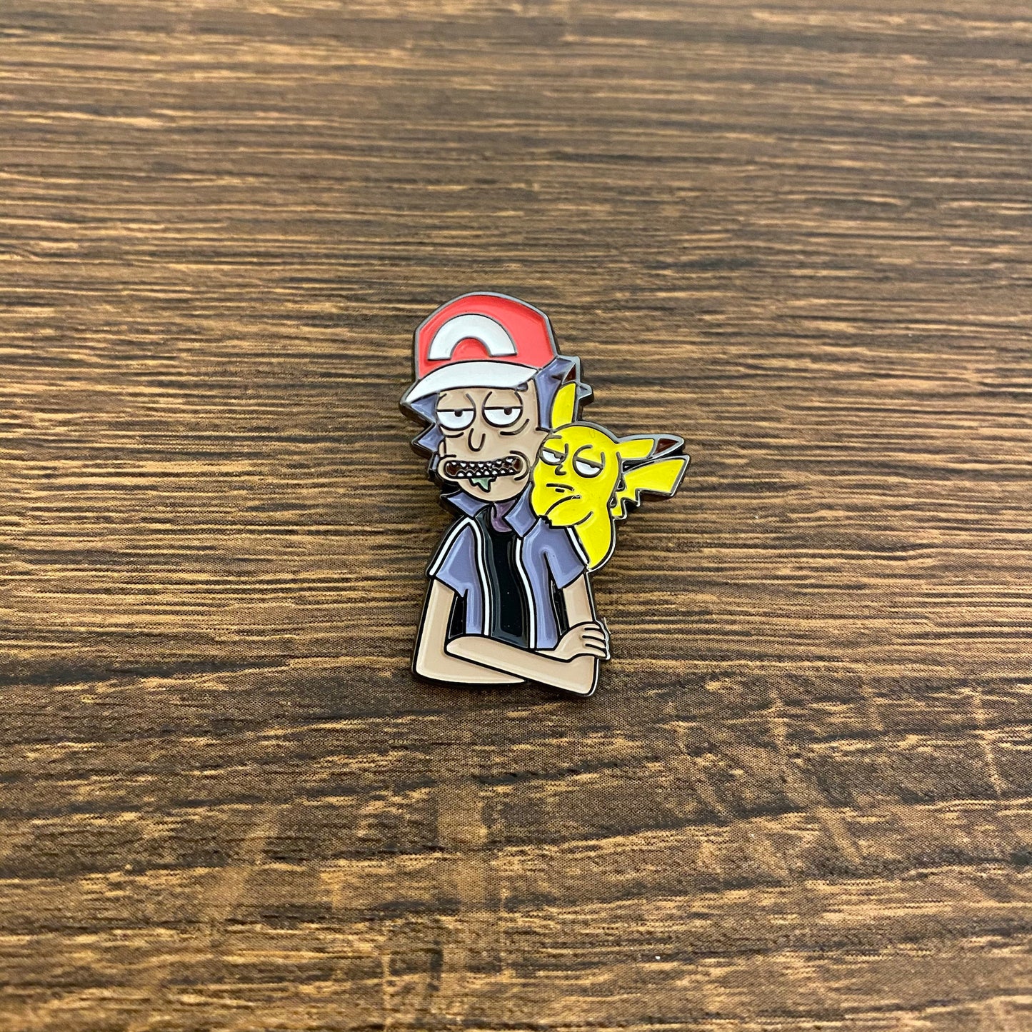 Rick & Morty as Pikachu and Ash Ketchum Enamel Pin - thehappypin