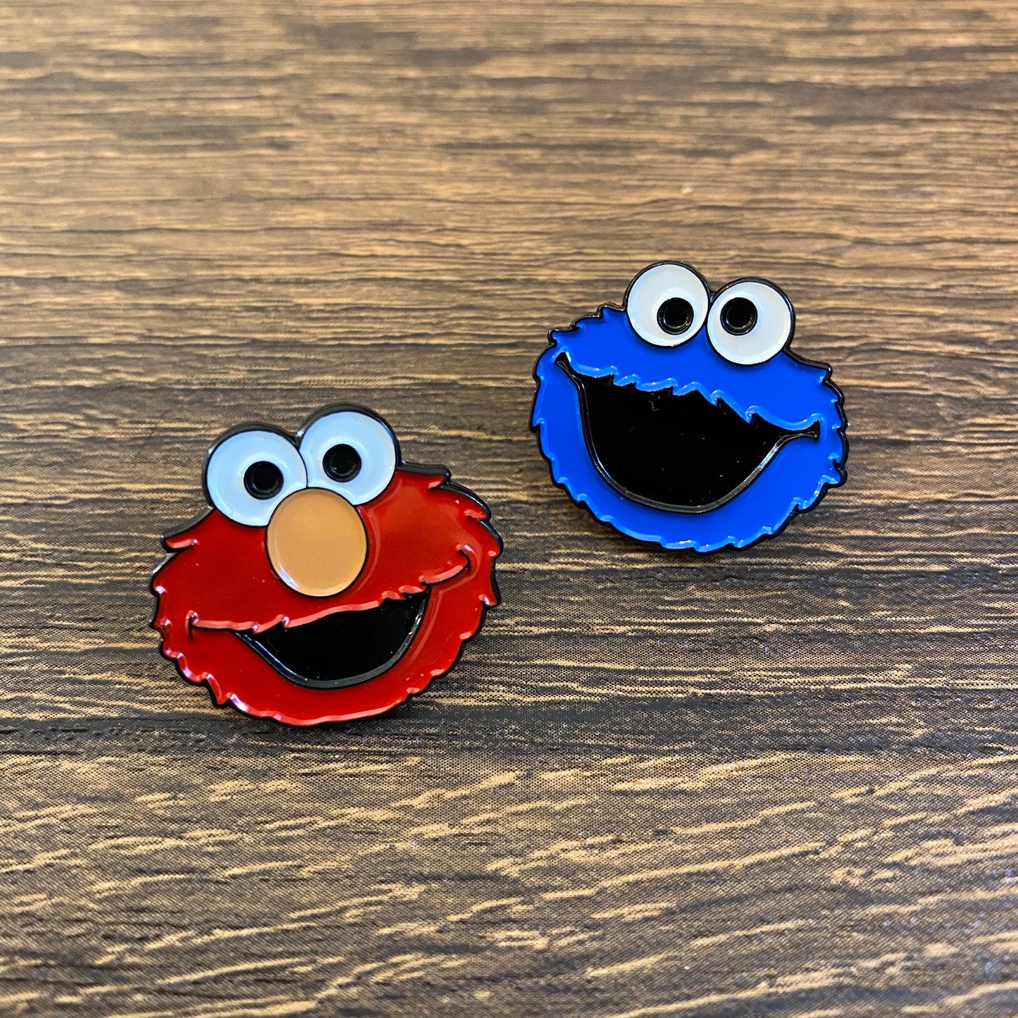 Elmo and Cookie Monster Sesame Street Enamel Pin - thehappypin