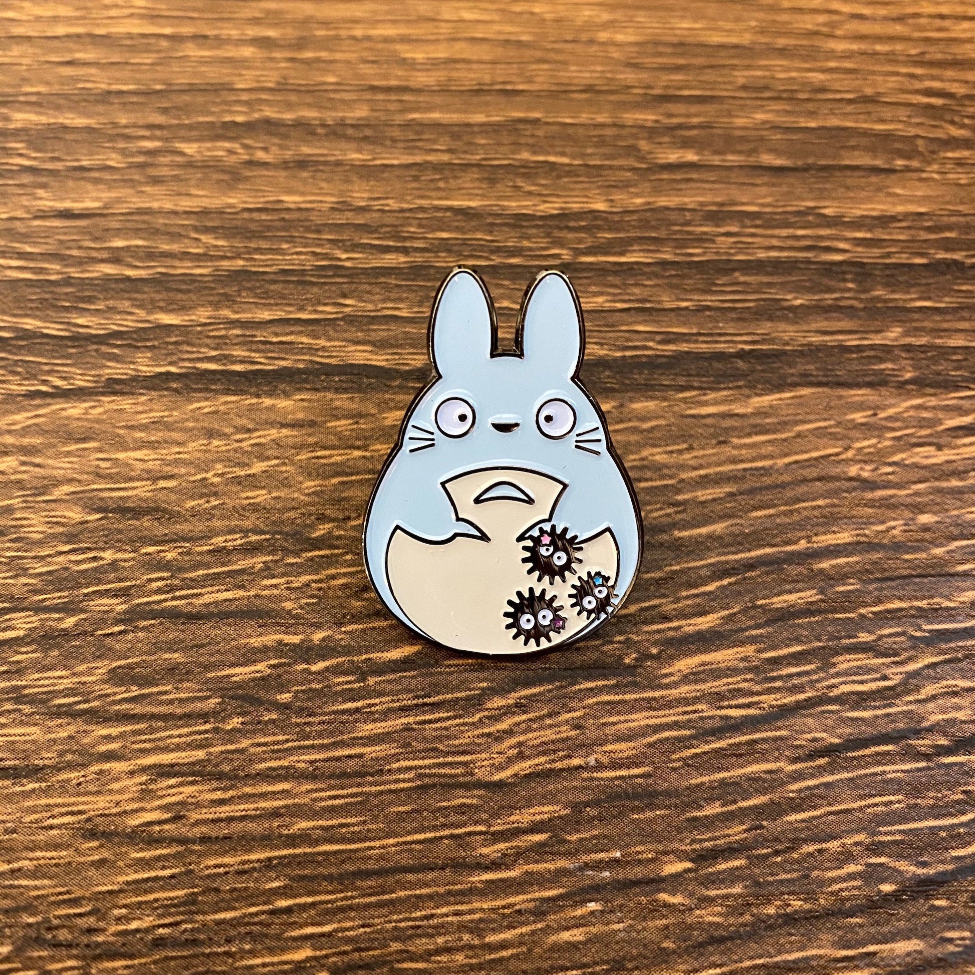 Totoro and his Soot Ball Friends Spirited Away Enamel Pin - thehappypin