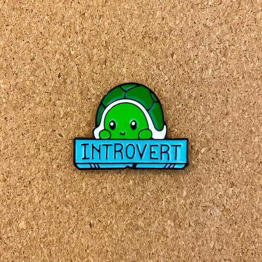 Hank the Introvert Turtle Enamel Pin - thehappypin