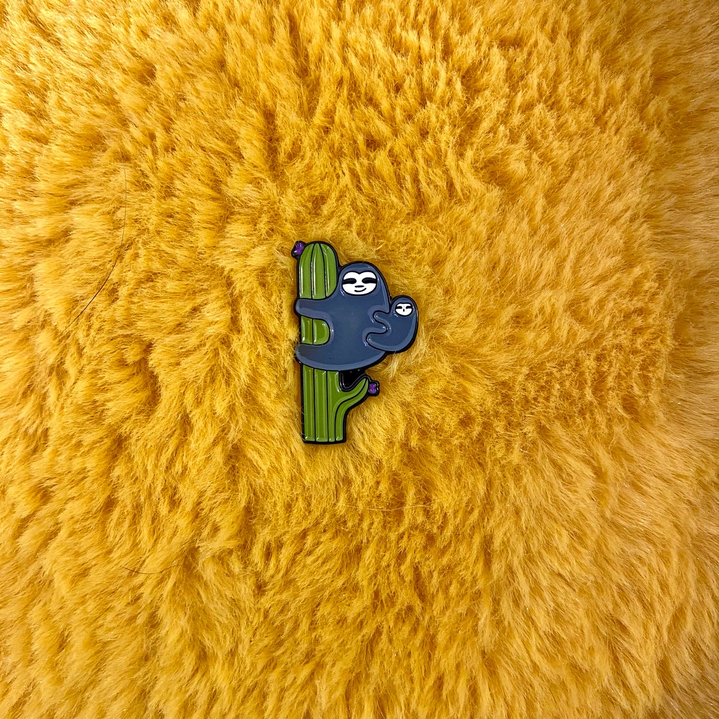 Sally the Sloth and her Little Baby Sloth Enamel Pin - thehappypin