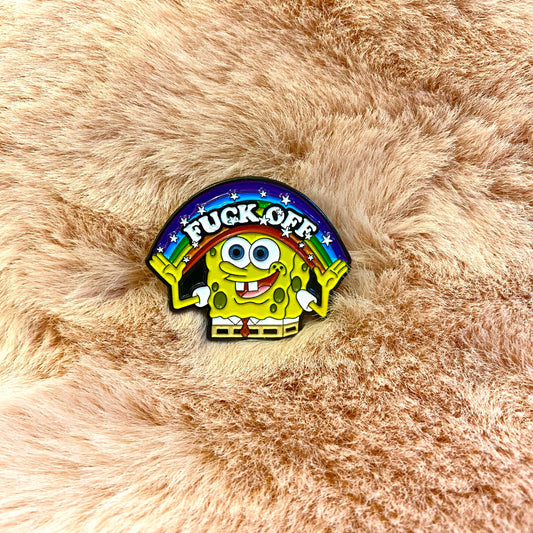 SpongeBob says “F*ck Off" Enamel Pin - thehappypin