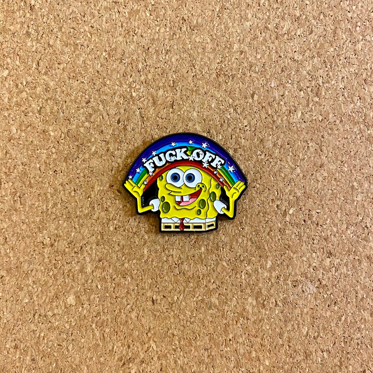 SpongeBob says “F*ck Off" Enamel Pin - thehappypin